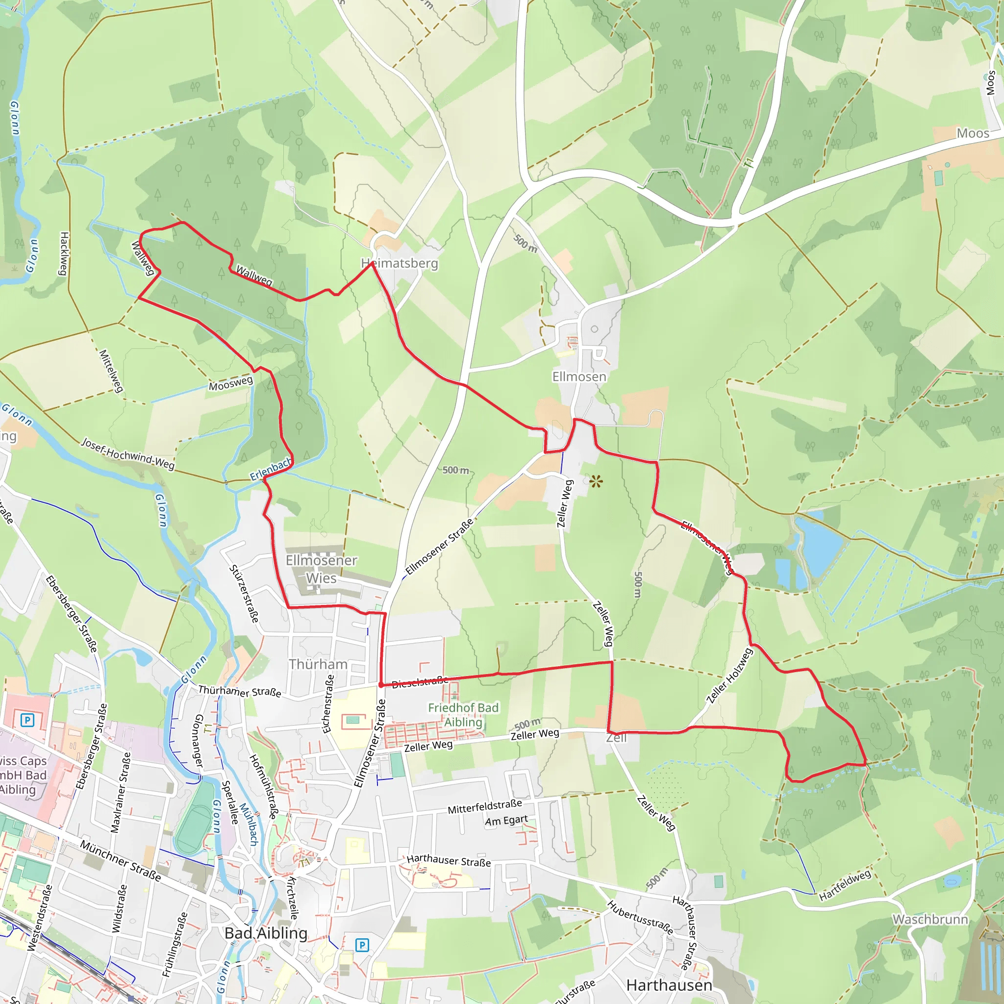 Wanderweg Bad Aibling mobile static map