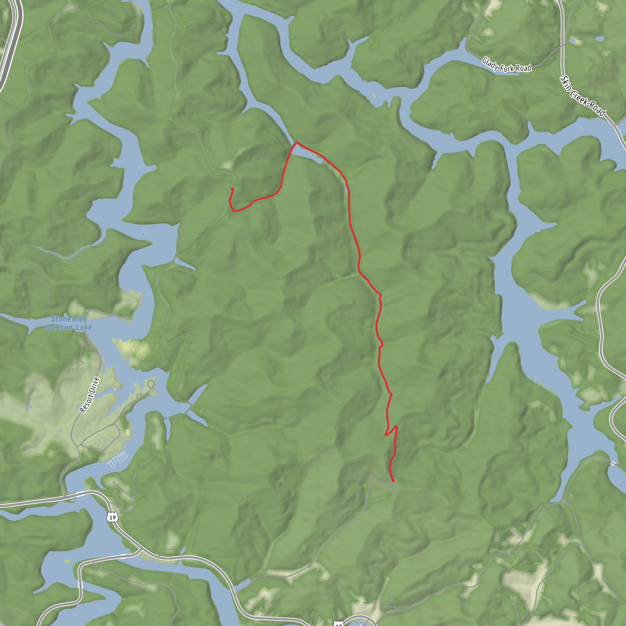 Wolf Fork Road Trail mobile static map