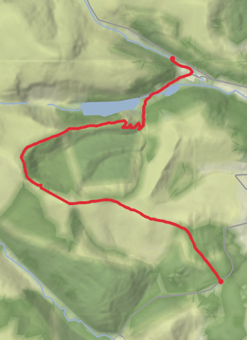 Shea Elliot Memorial to Glendalough upper mobile static map