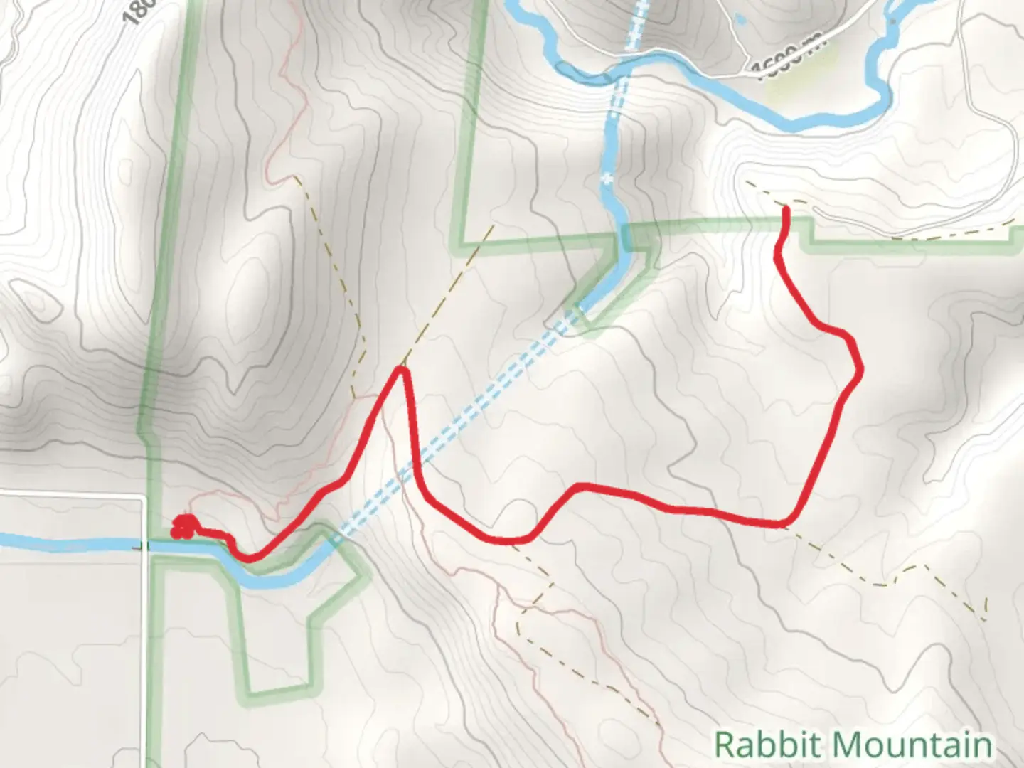 An image depicting the trail Indian Mesa Trail Out and Back and its surrounding area.