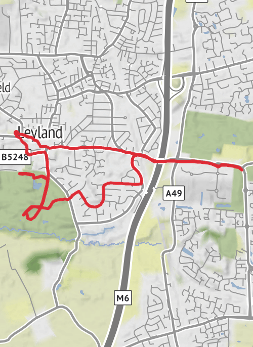 South Ribble Brompton mobile static map