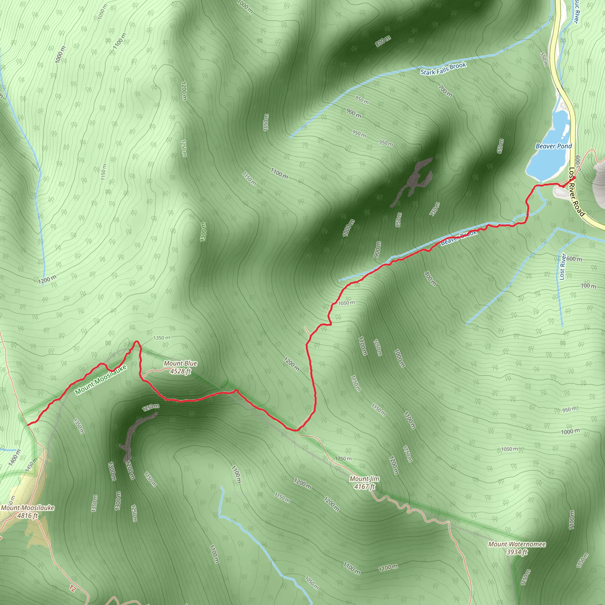Beaver Brook Trail mobile static map