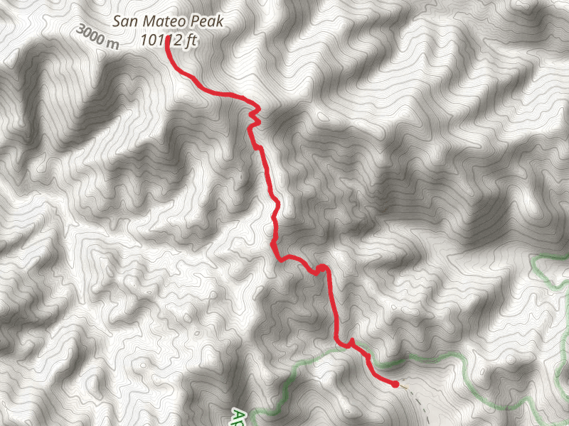 San Mateo Peak via Apache Kid Trail