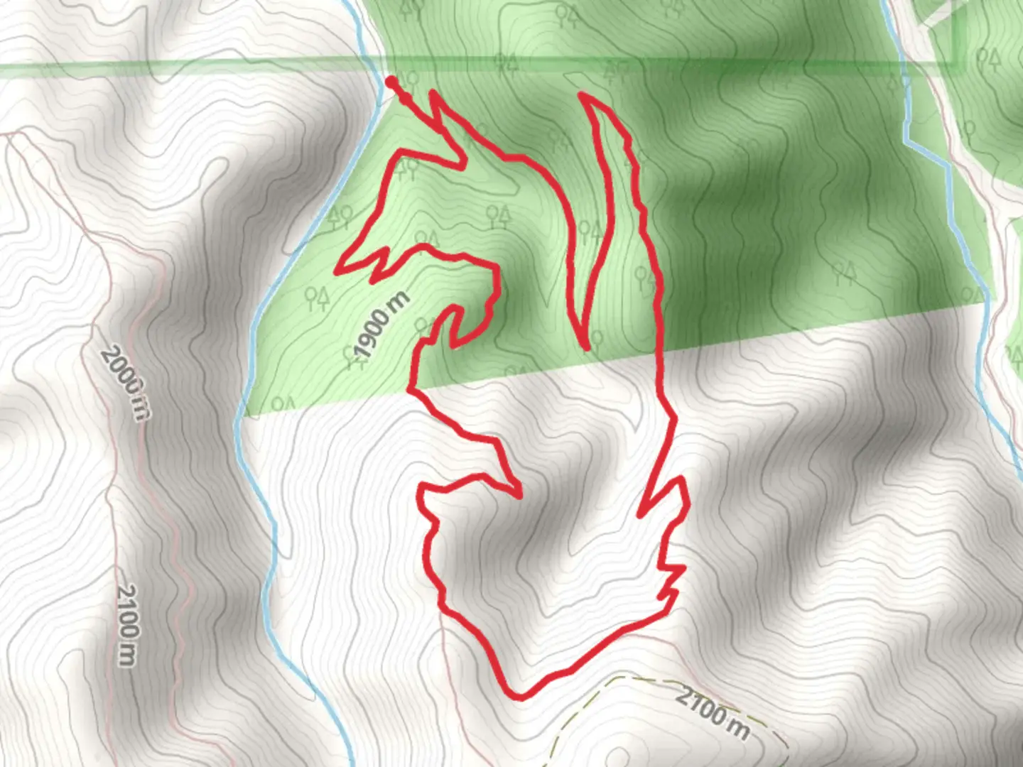 An image depicting the trail Leverich Canyon Trail and its surrounding area.