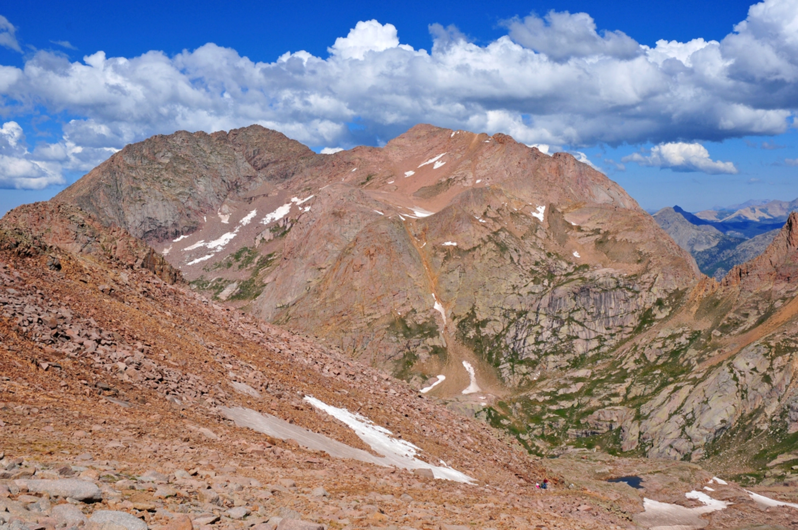 An image depicting the trail Mount Eolus and North Eolus via Purgatory Trail and its surrounding area.