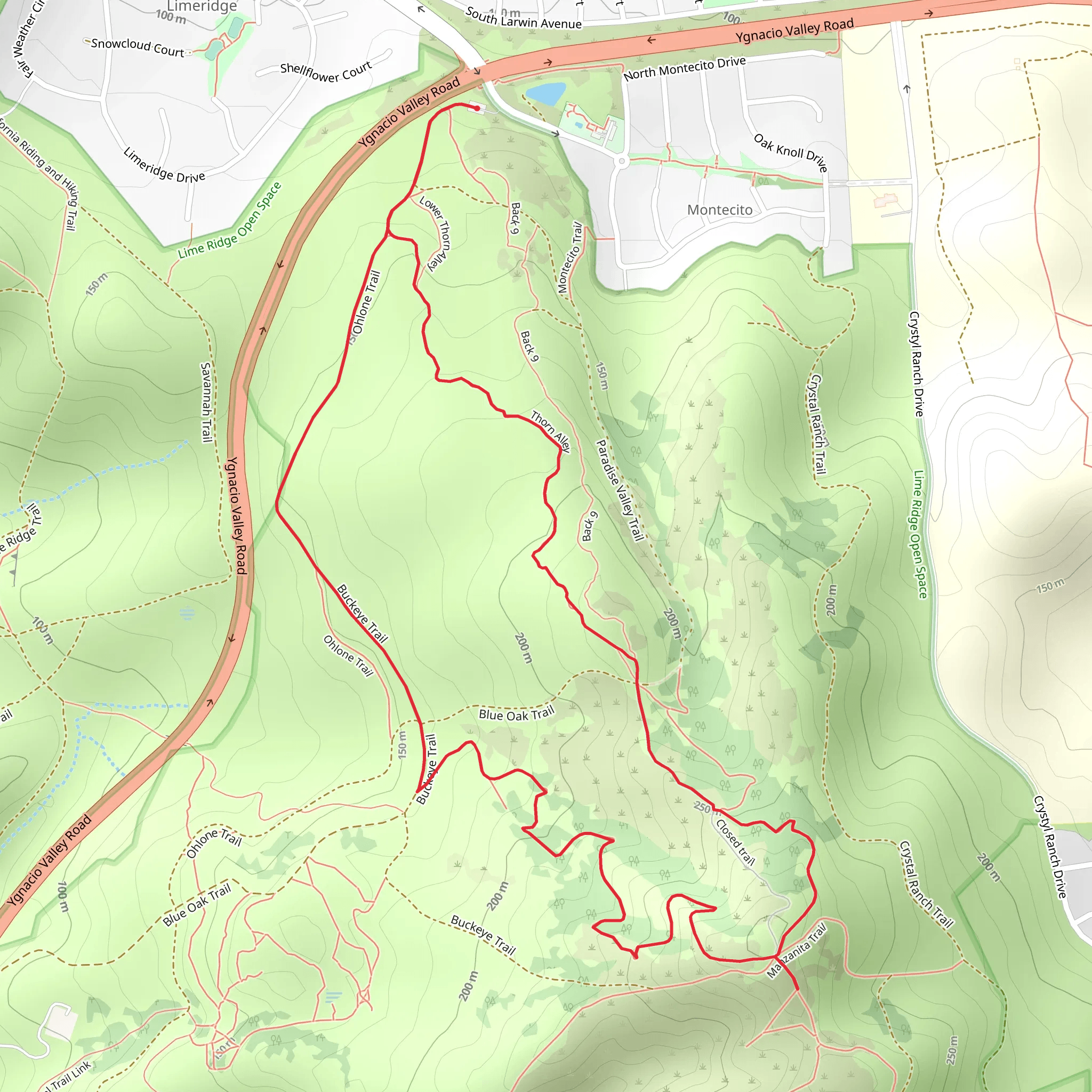 Thorn Alley Loop mobile static map