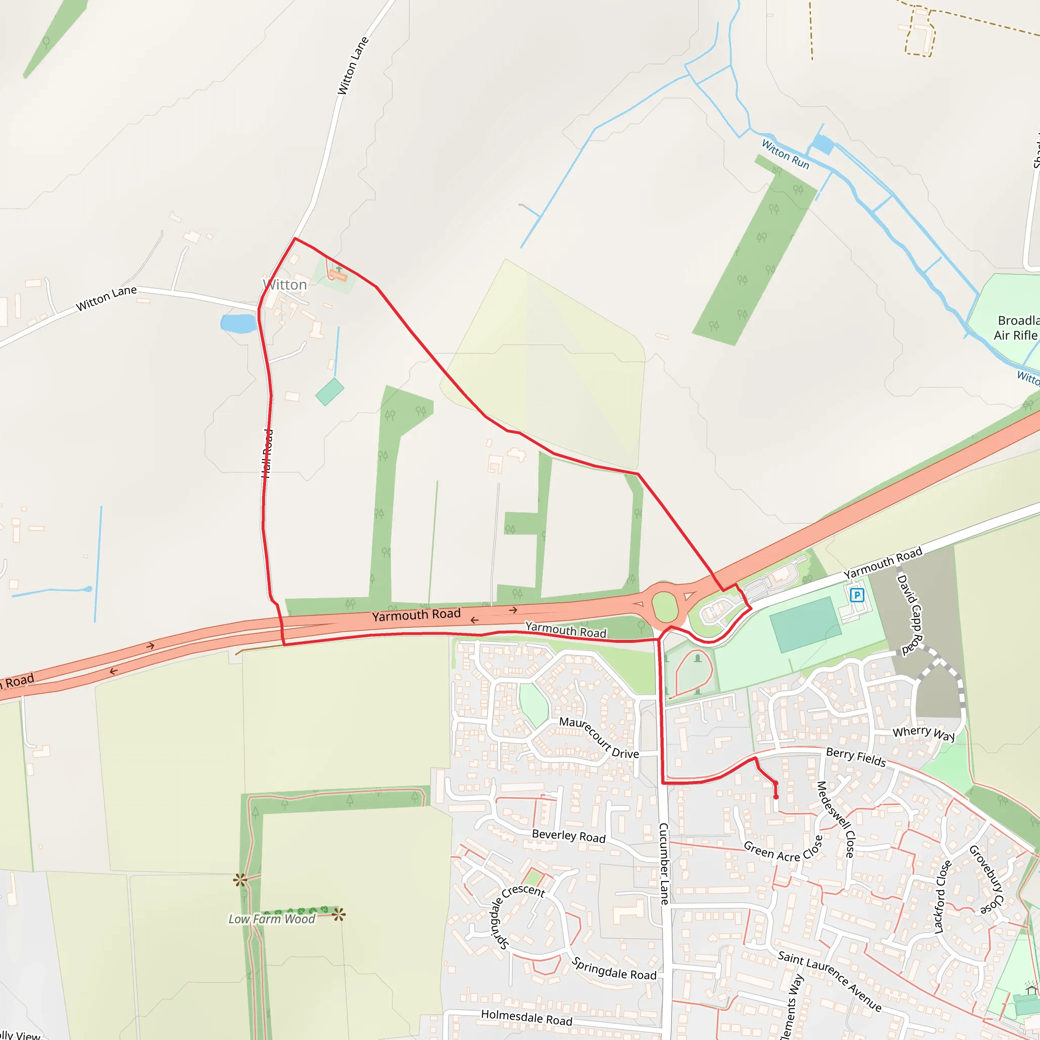 Witton Loop Walk mobile static map