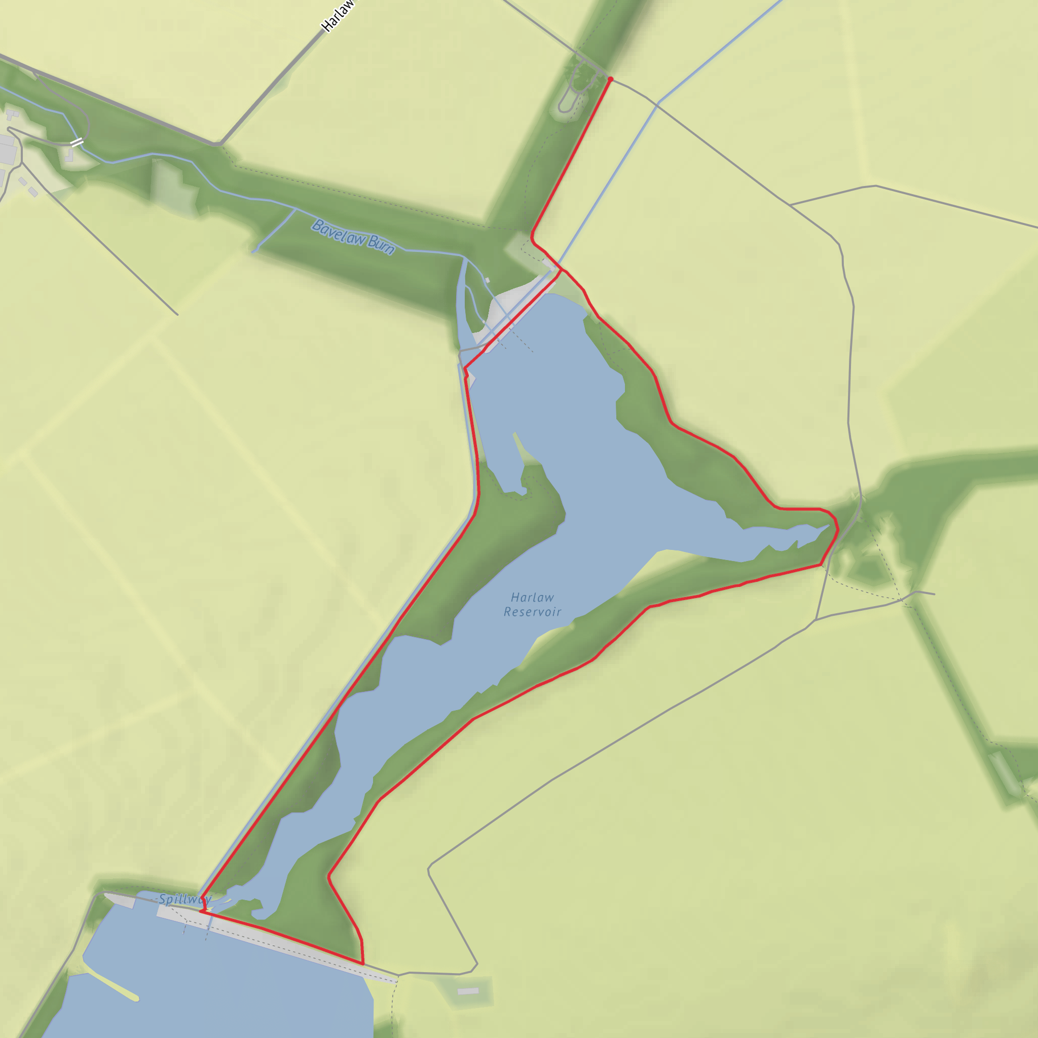 Harlaw Reservoir Loop mobile static map