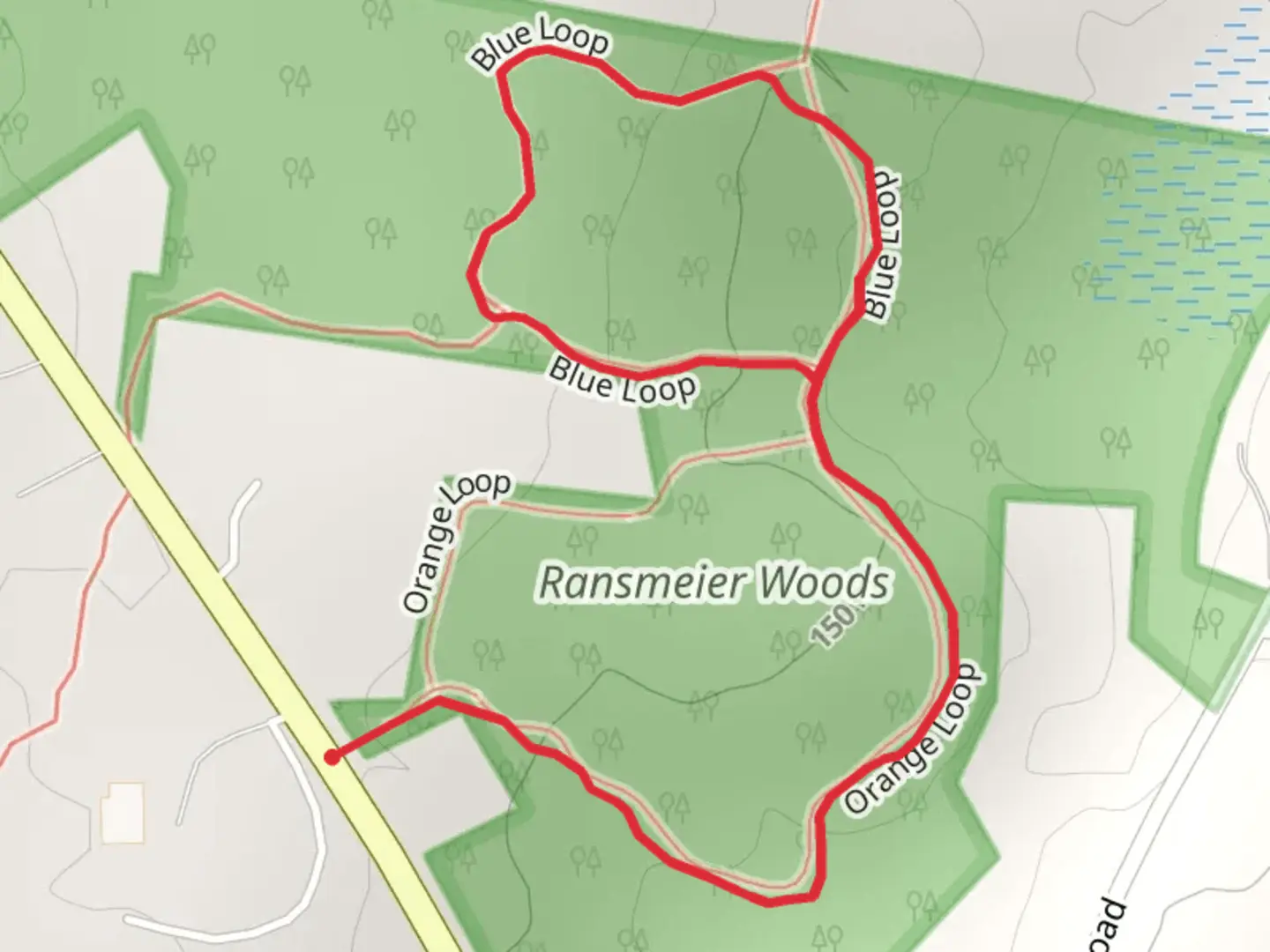 An image depicting the trail Hopkinton Loop Trail and its surrounding area.