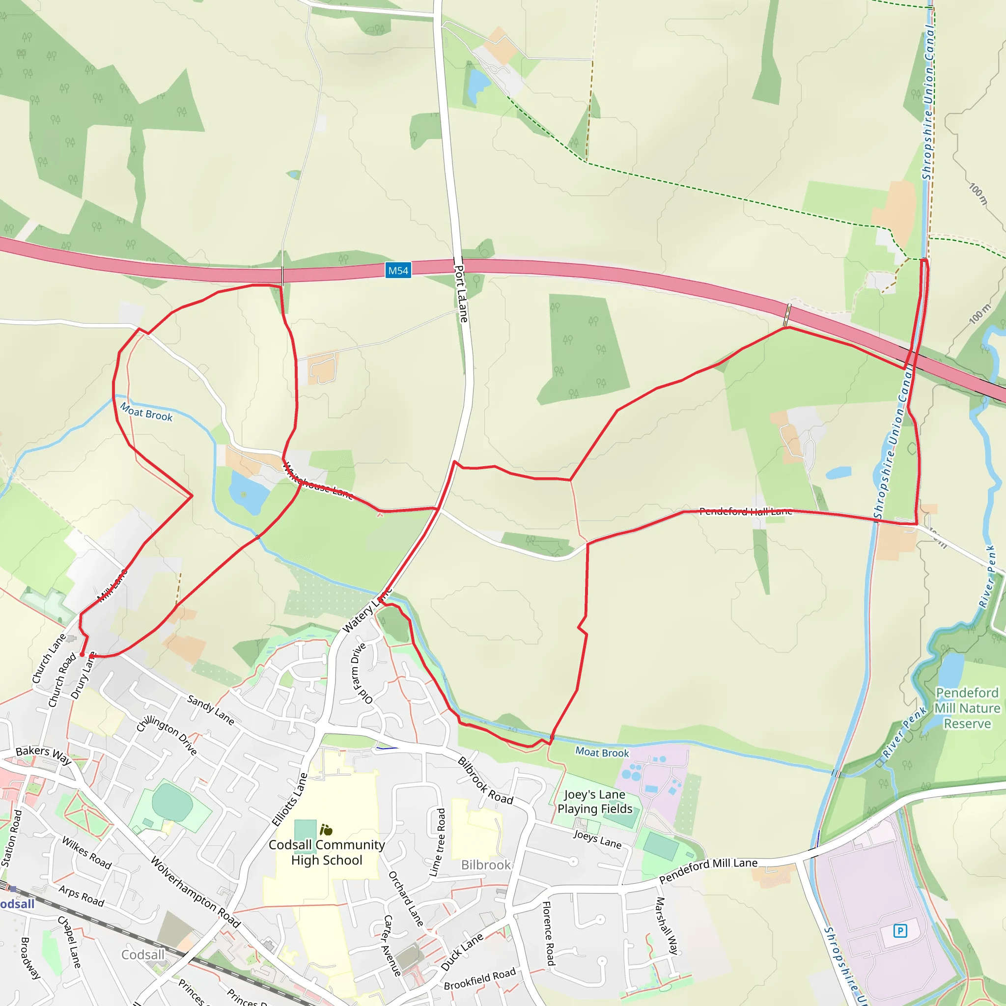 Moat Brook mobile static map