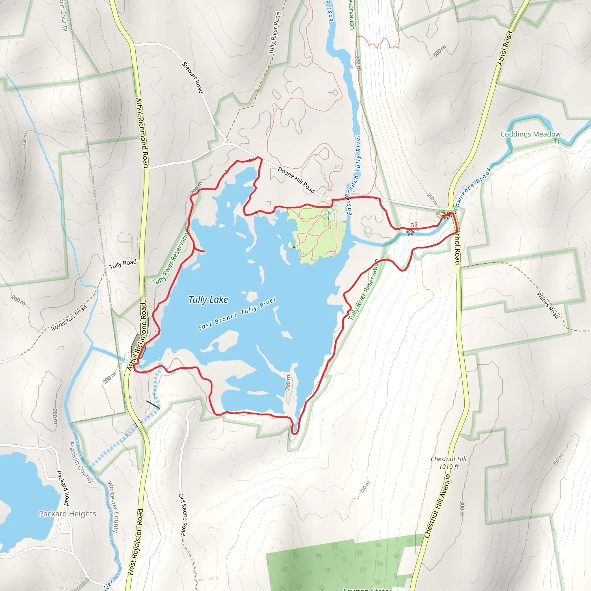 Tully Lake Loop Trail mobile static map