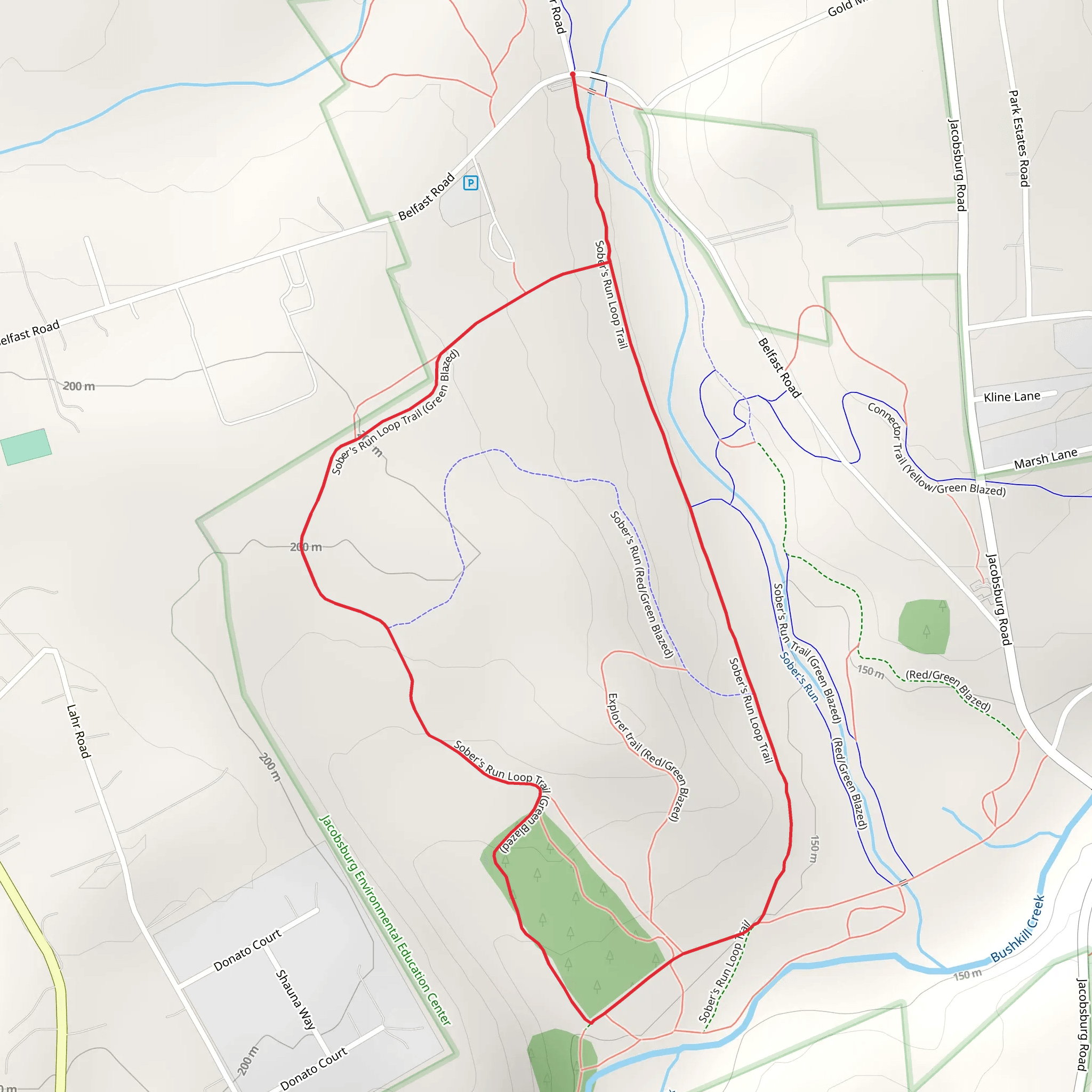 Jacobsburg State Park Short Loop Trail mobile static map
