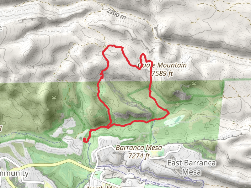 Guaje Mountain via Cabra Loop Trail
