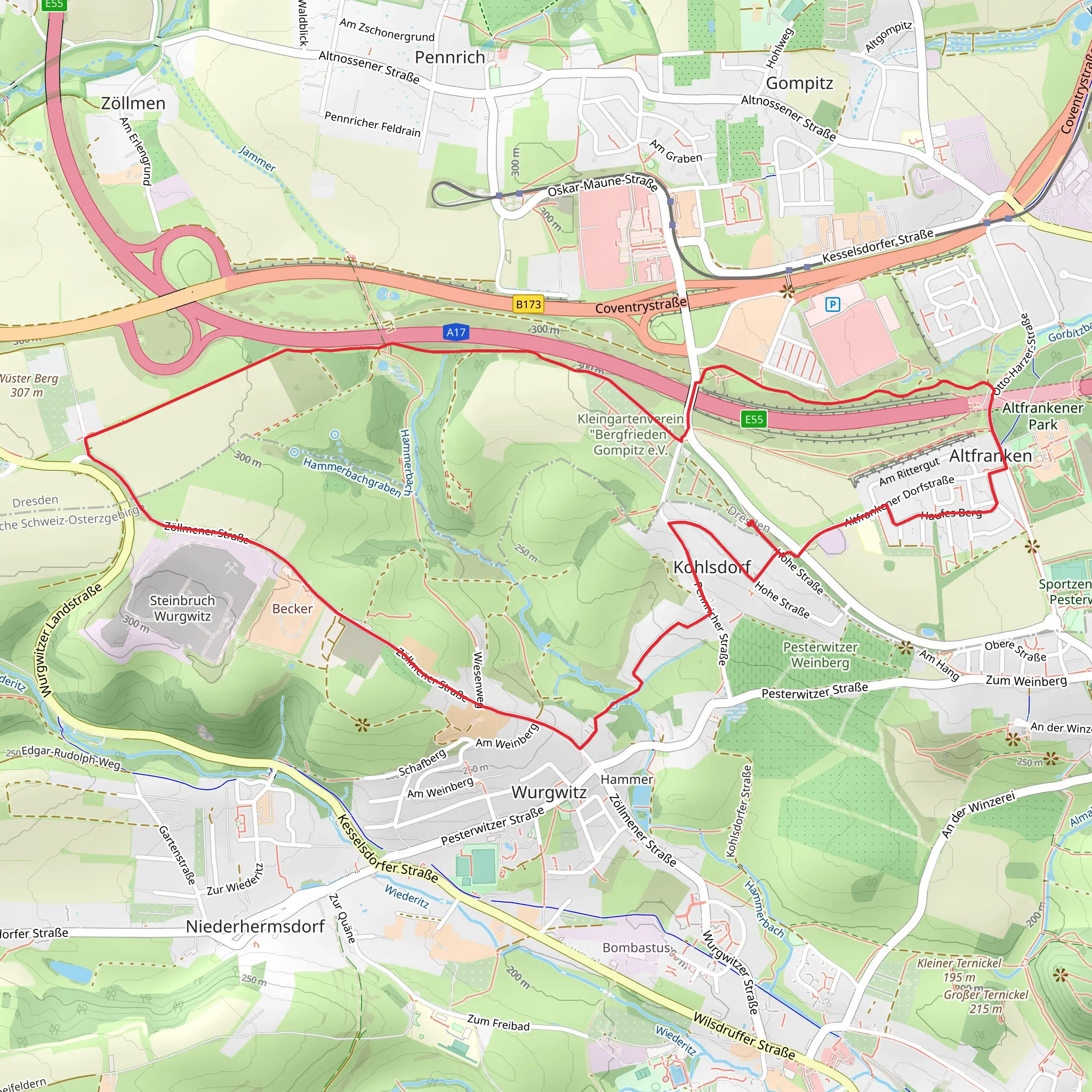 Zöllmener Straße Loop mobile static map