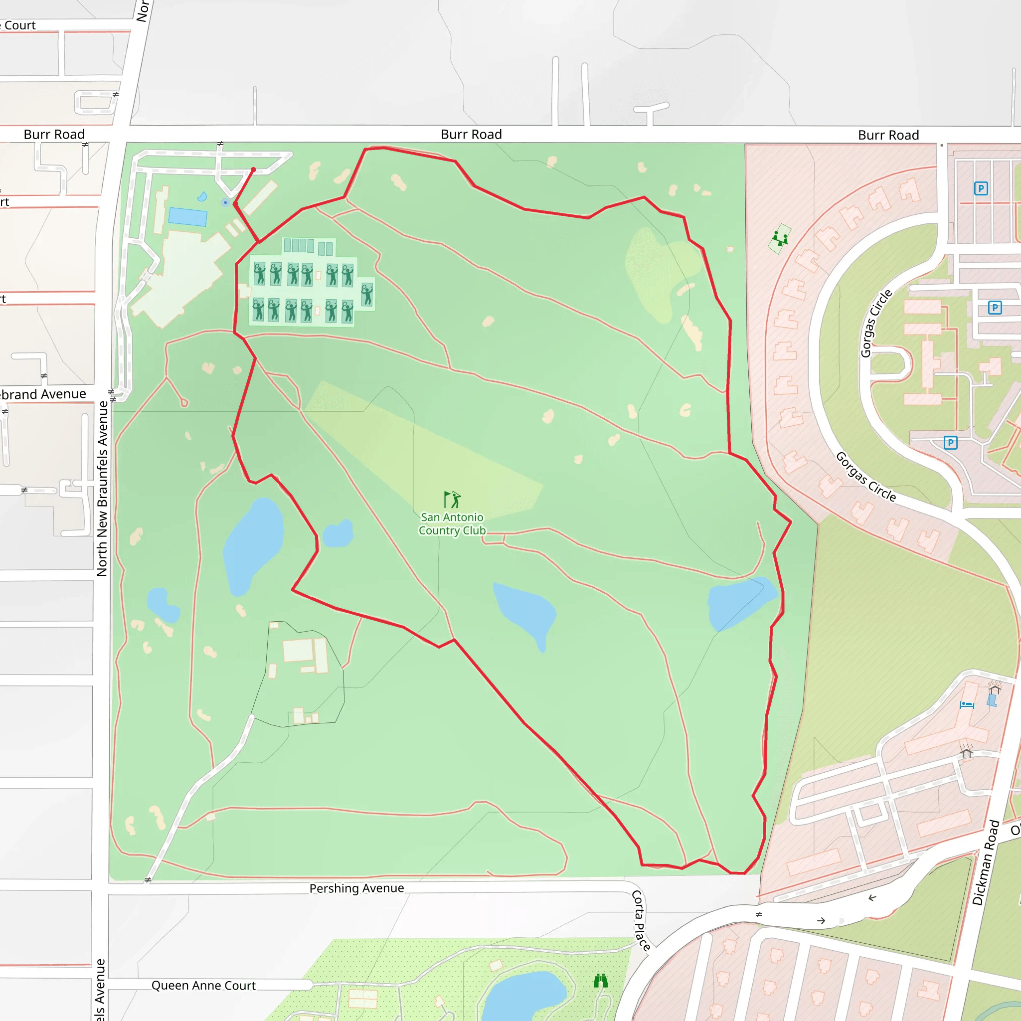 San Antonio Country Club Loop mobile static map