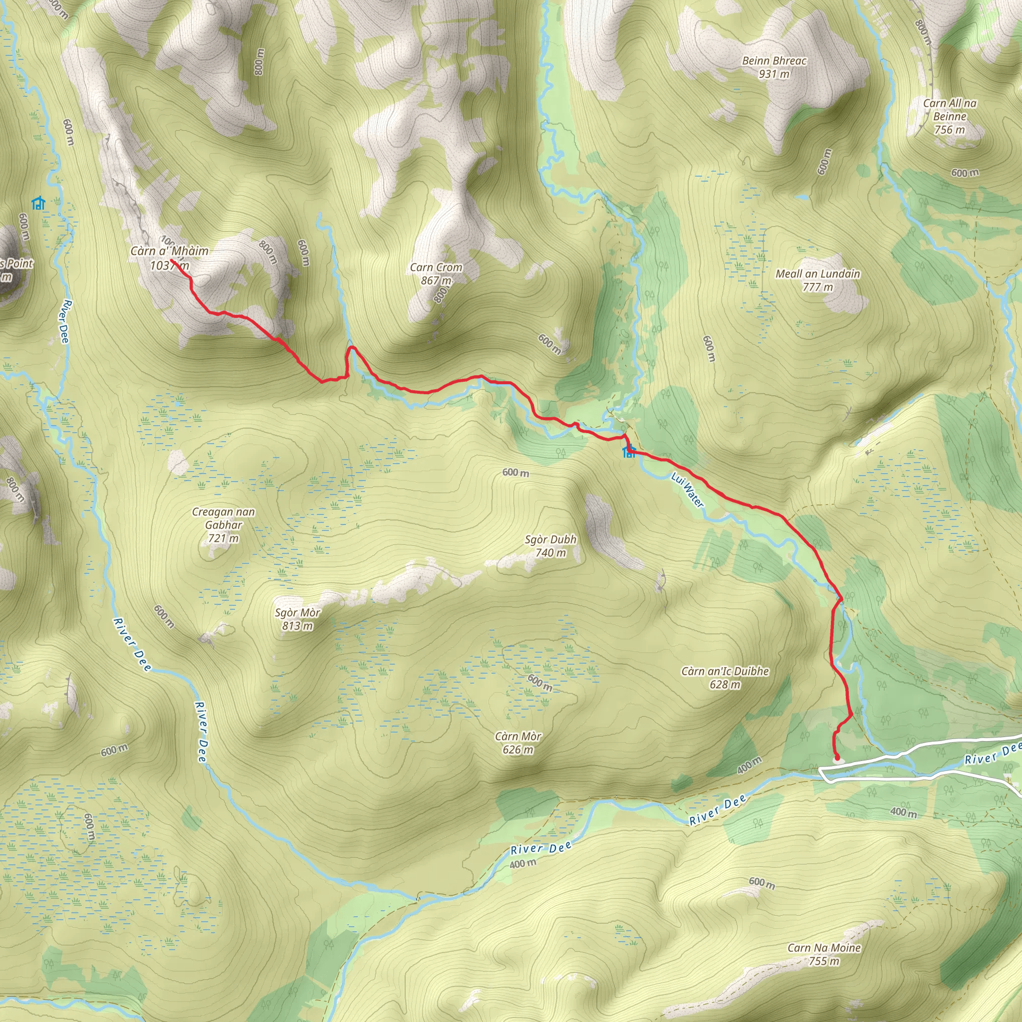 Càrn a' Mhàim mobile static map