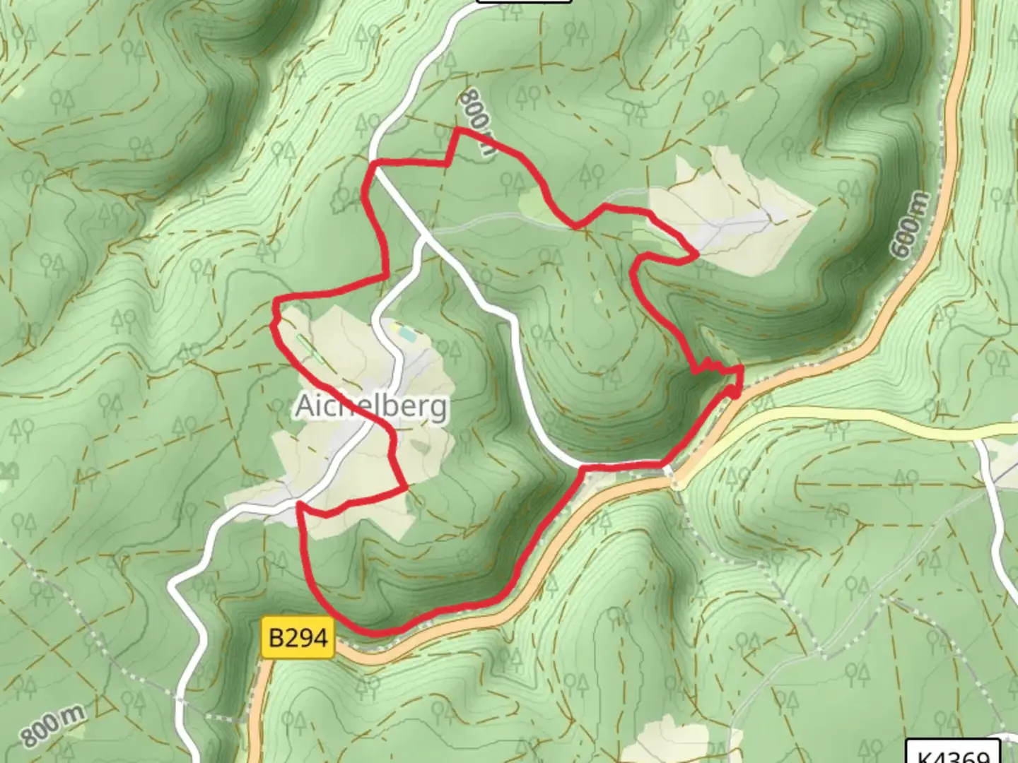 An image depicting the trail Hünerberg-Fautsburg and Neubachstueble - Am Sohnkopf Loop and its surrounding area.