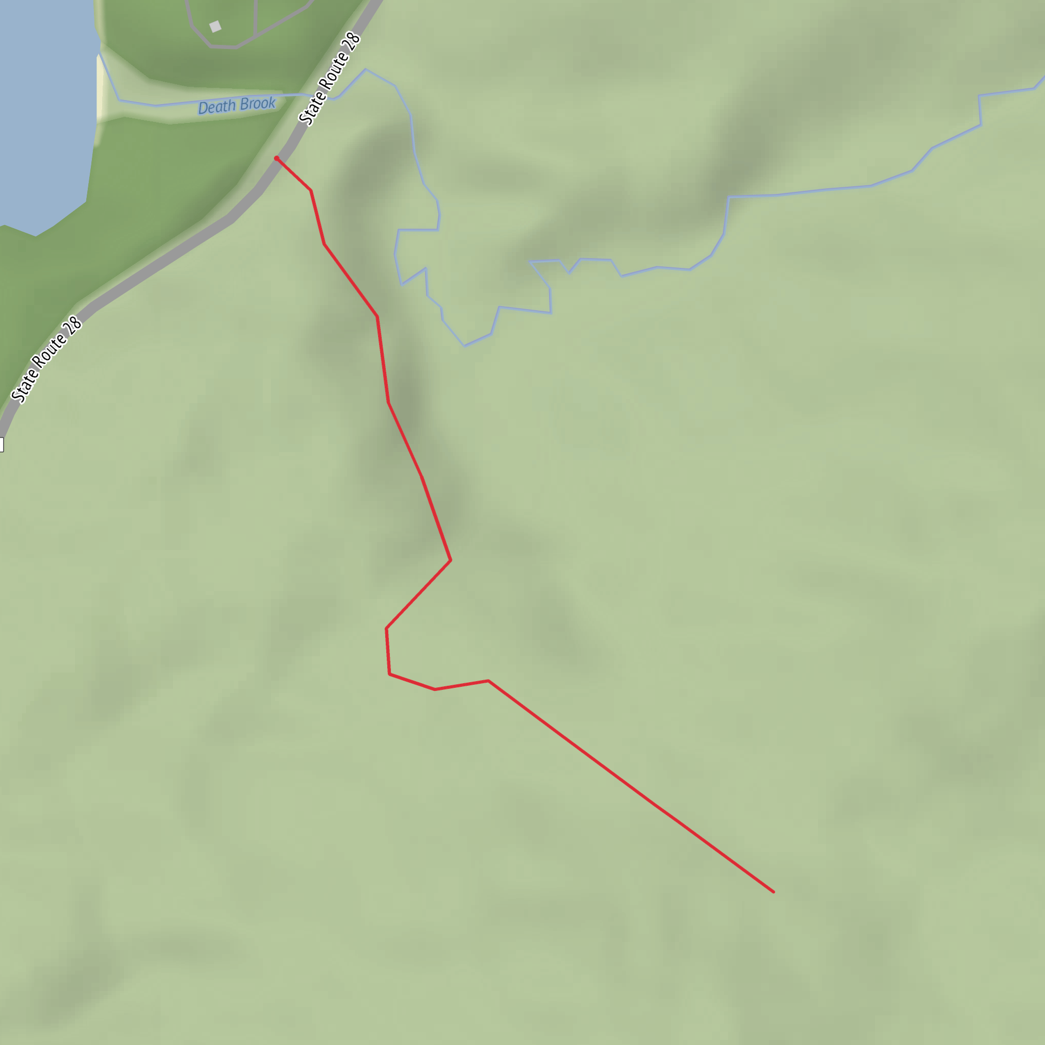 Death Brook Falls Trail mobile static map