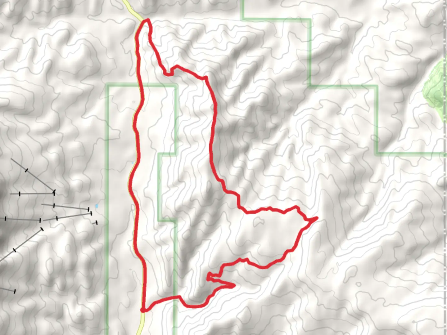 An image depicting the trail Bangtail Divide Loop Trail and its surrounding area.