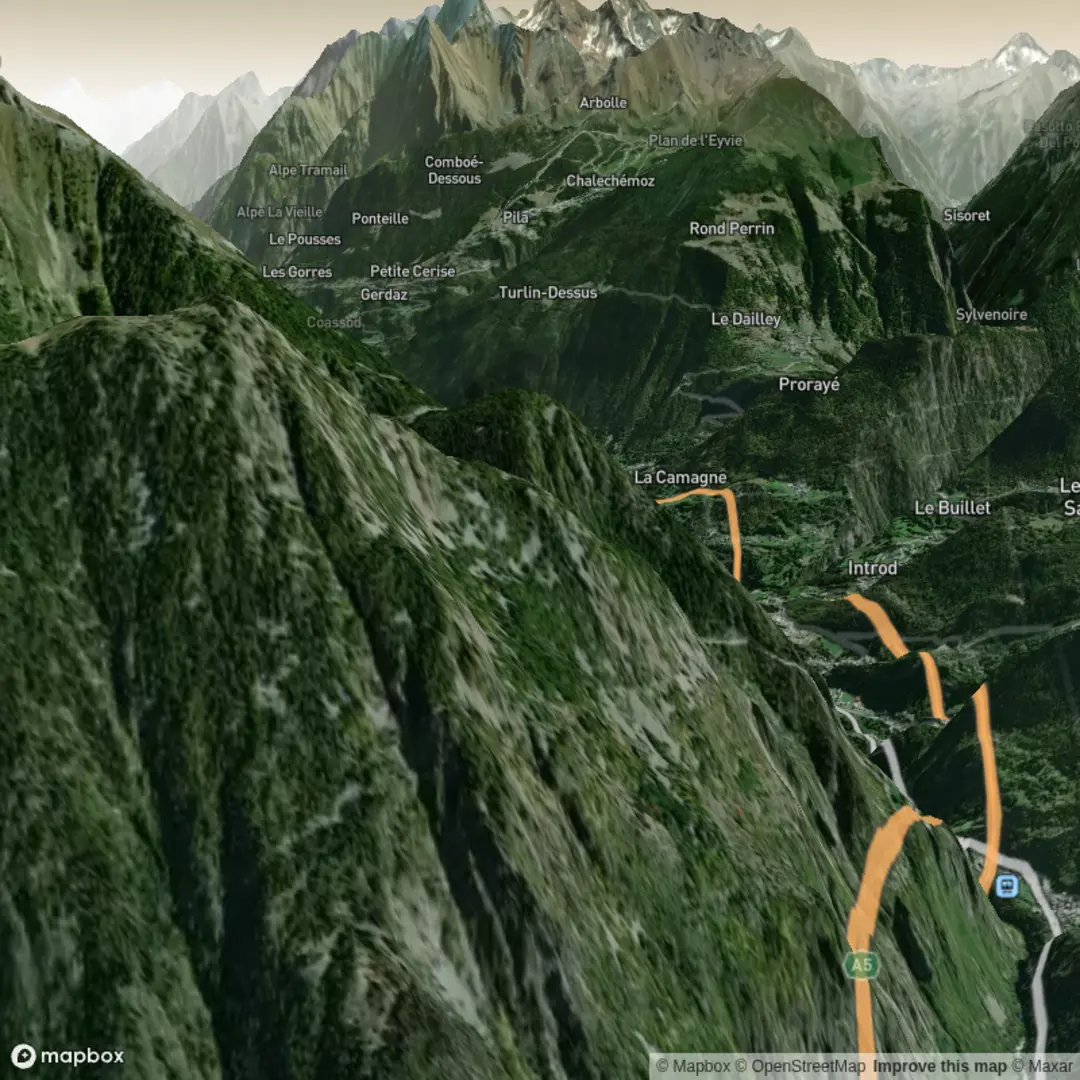 An image depicting the trail Day 6 Vens to Villeneuve and its surrounding area.