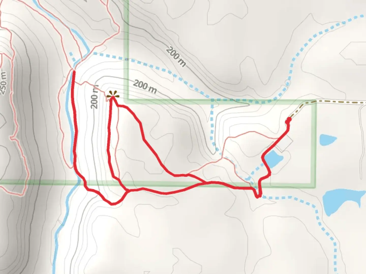 An image depicting the trail Cane Creek Loop and its surrounding area.