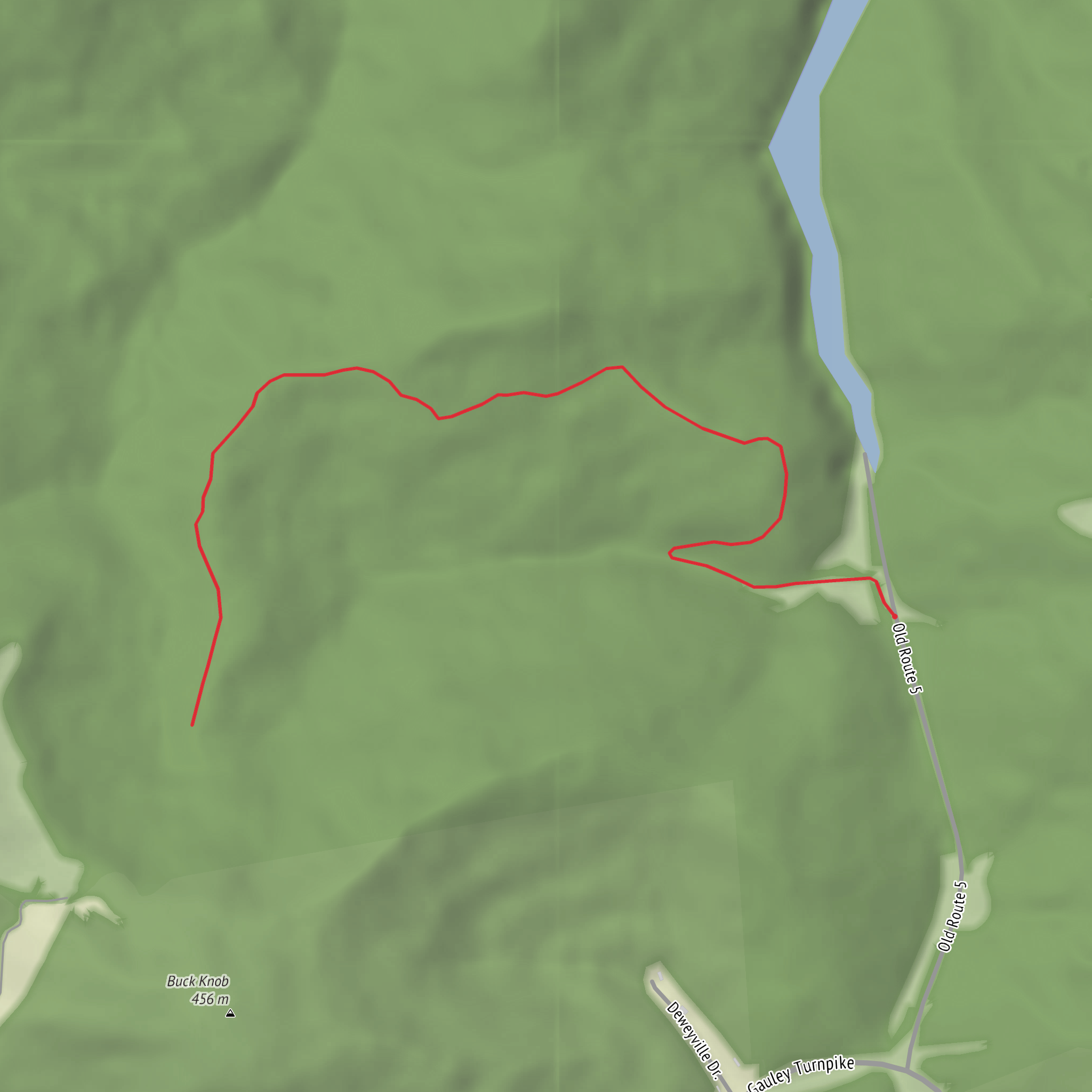 Posey Hollow Trail mobile static map