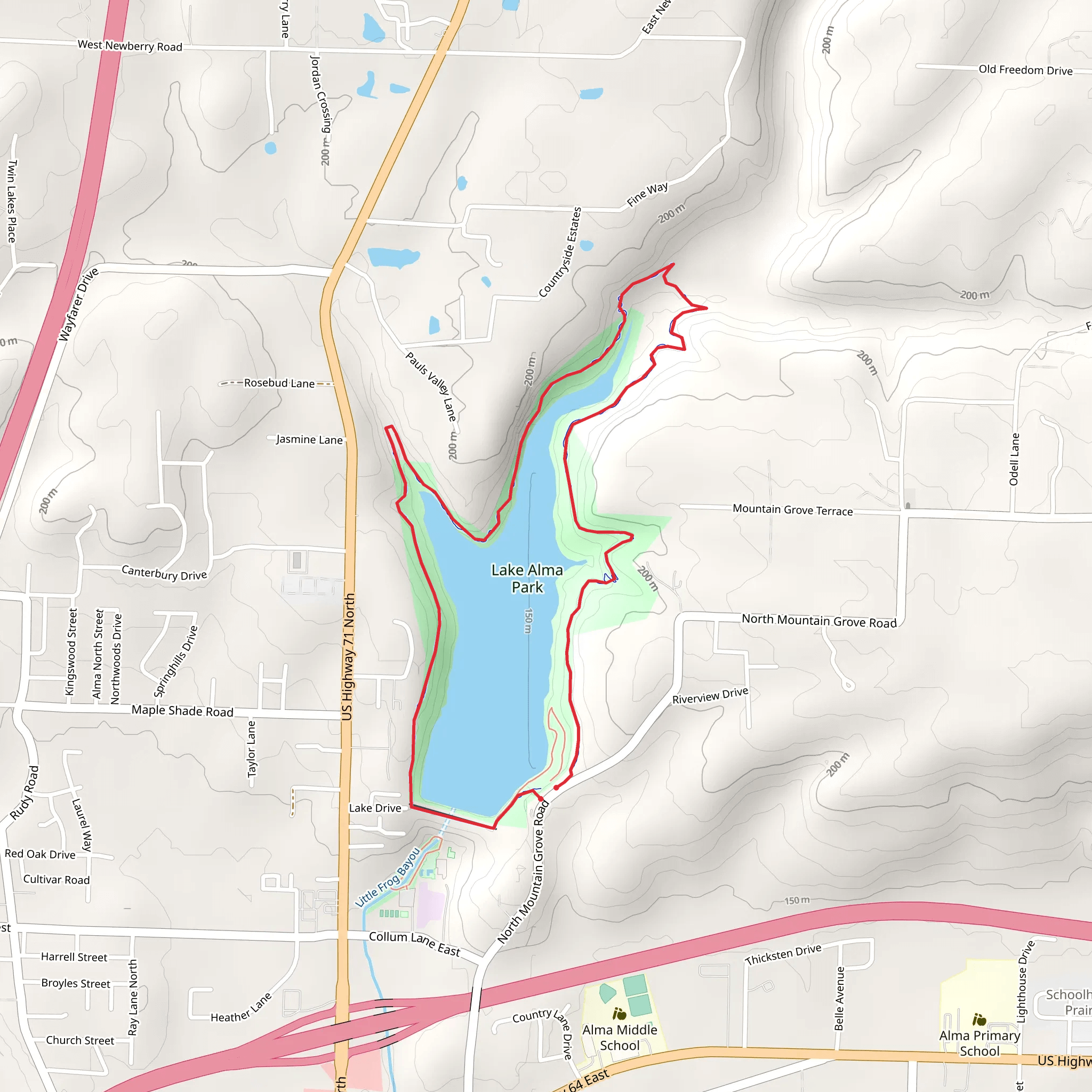 Lake Alma Loop mobile static map