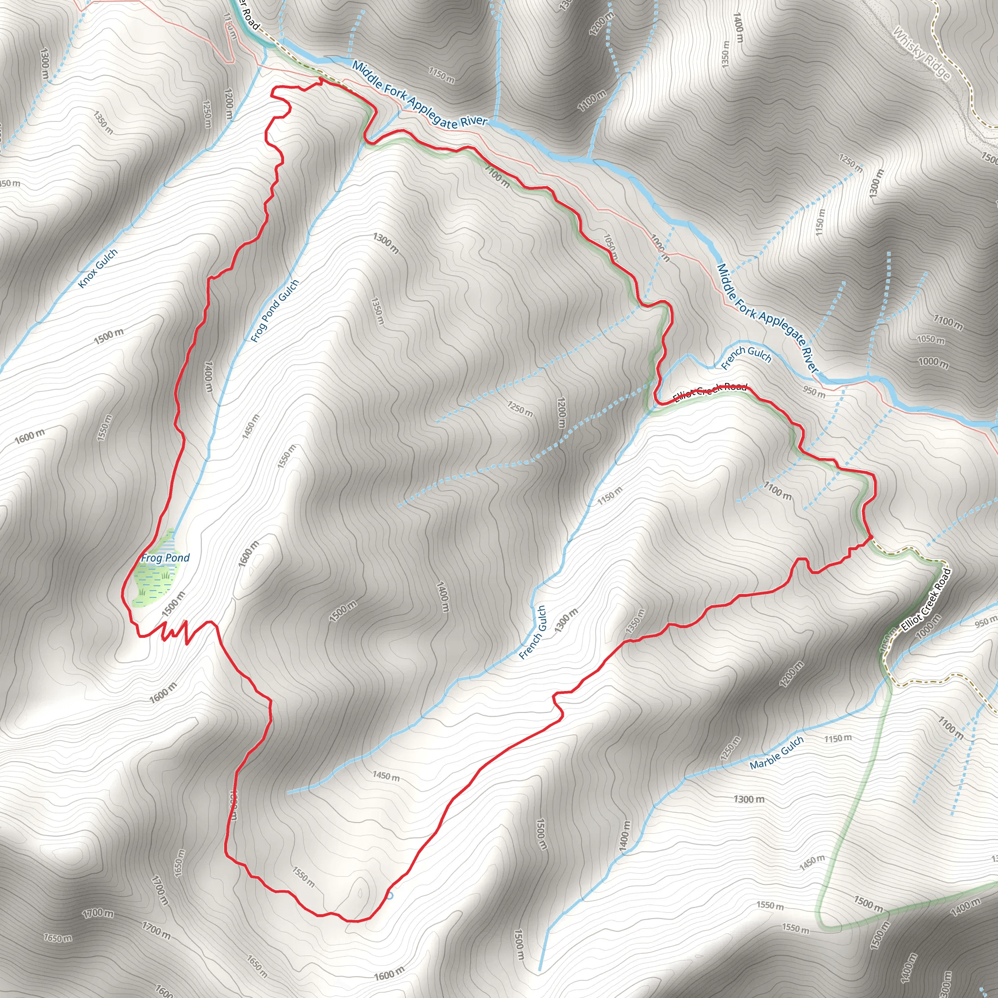 Frog Pond - Cameron Meadows Loop Trail mobile static map