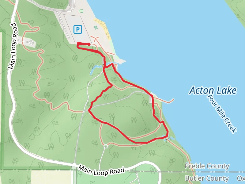 Acton Lake via West Shore Trail