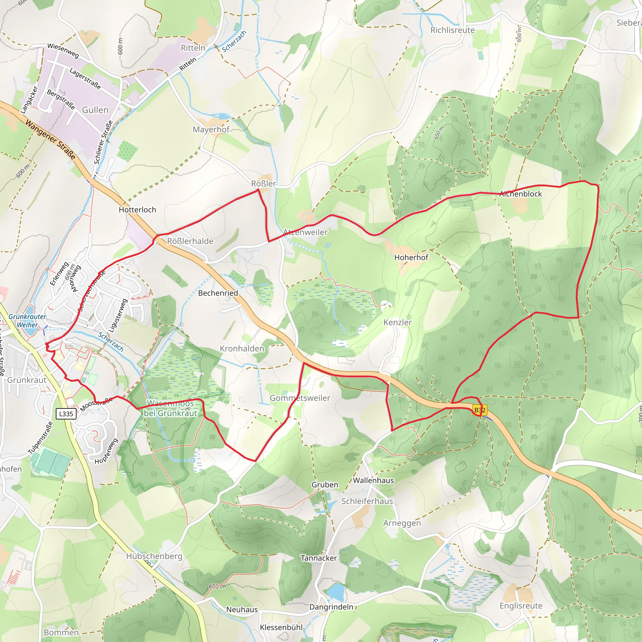 Gemeinde Gruenkraut Loop mobile static map