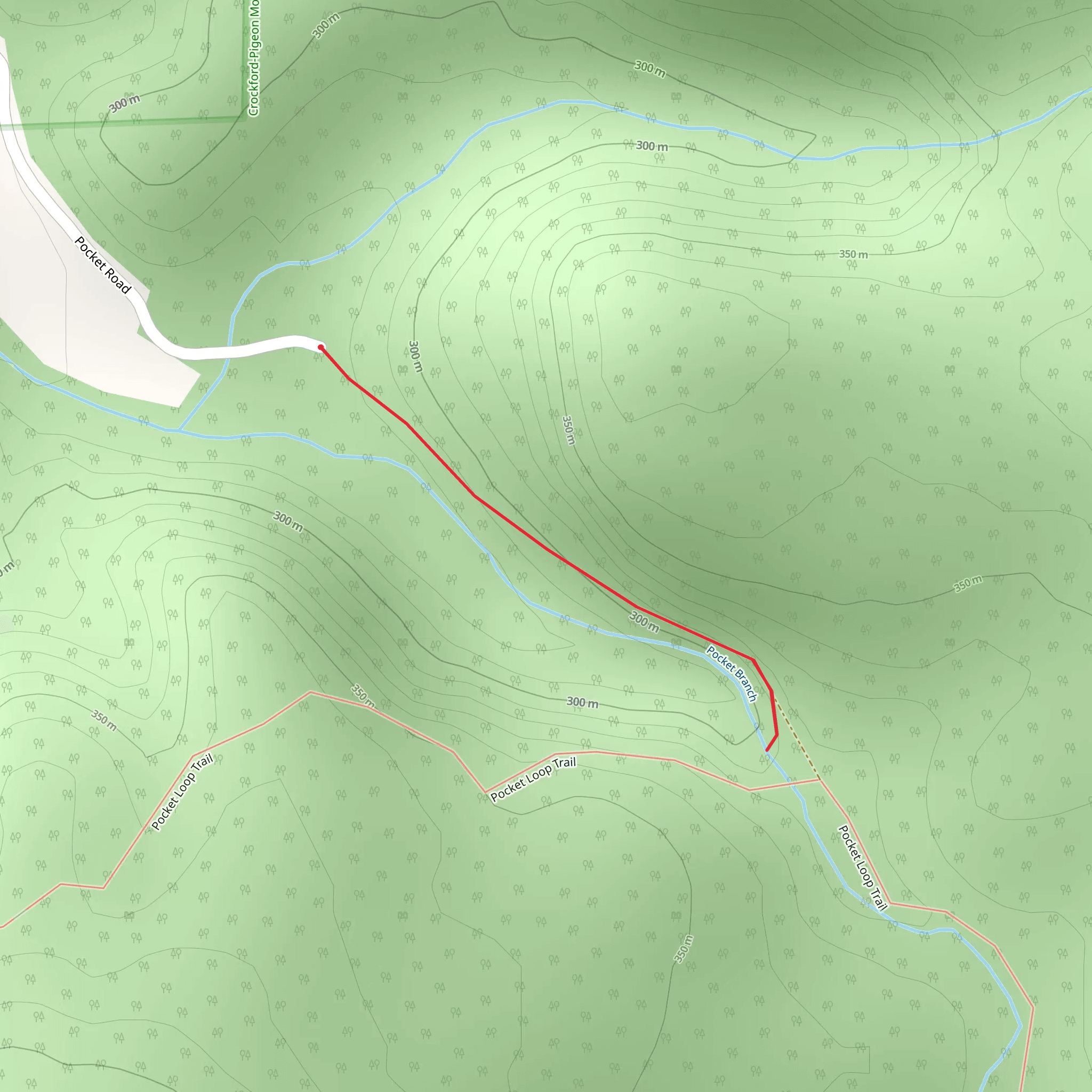 Pocket Branch Creek mobile static map