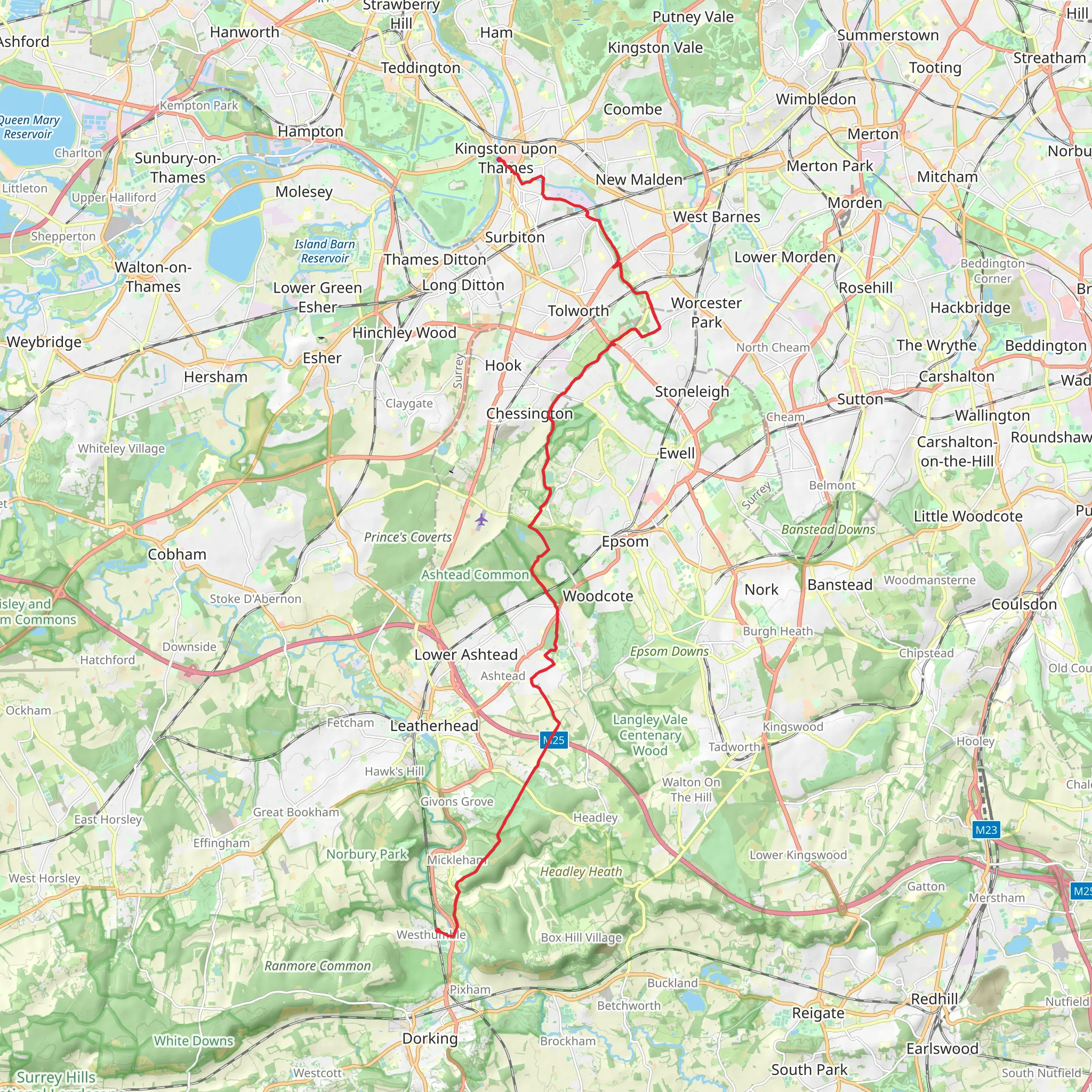 Thames Down Link mobile static map