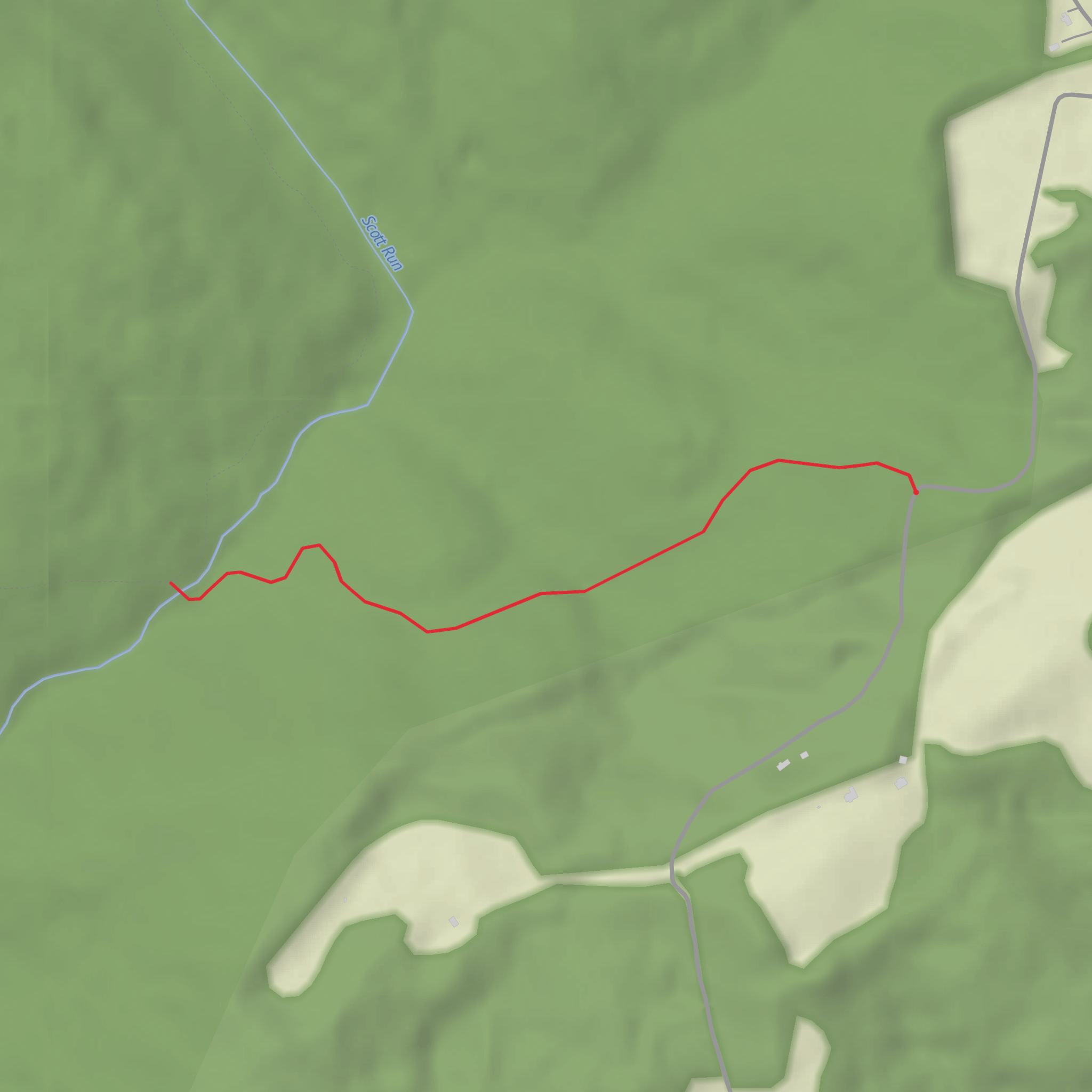 Scott Run Pisgah Spur Trail mobile static map