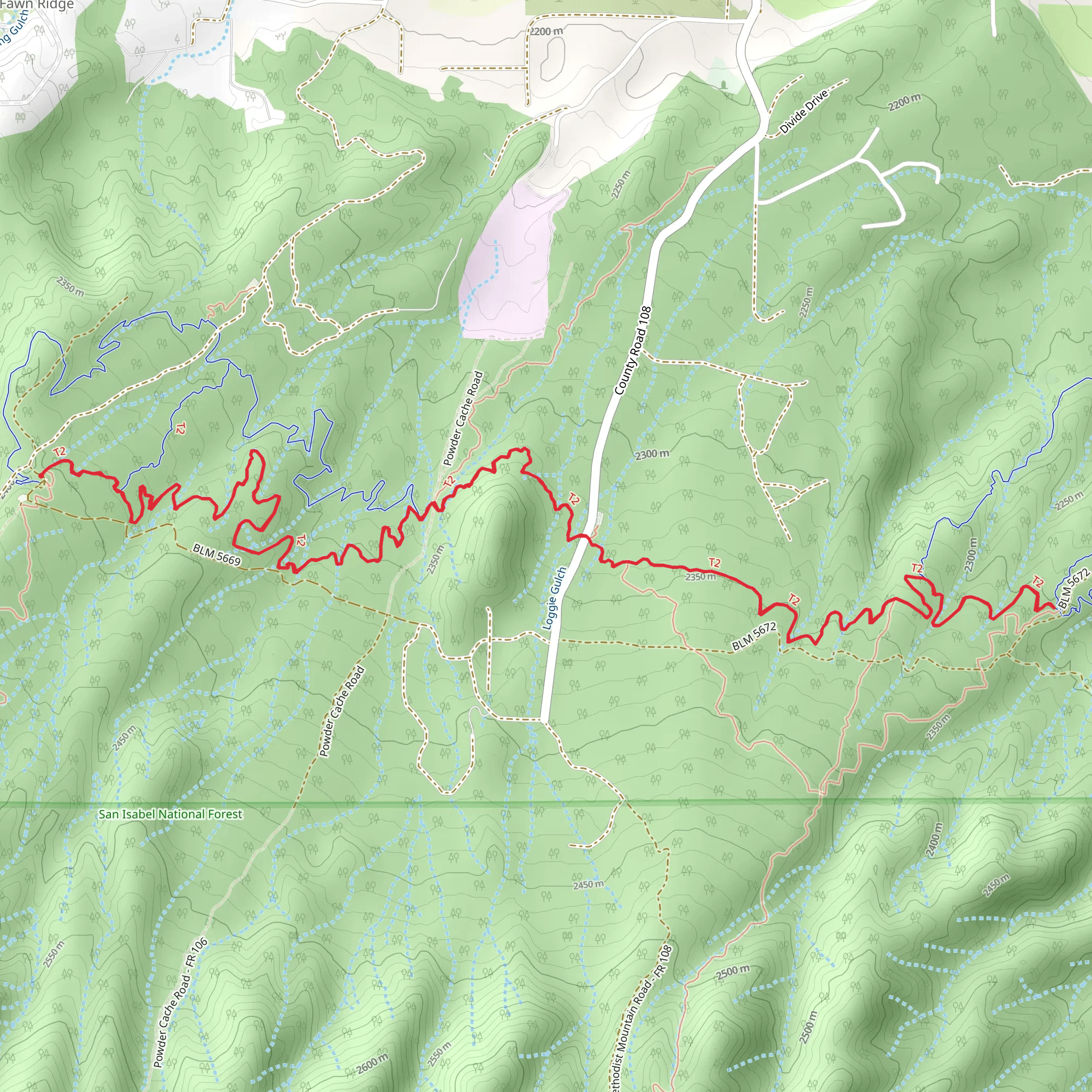 Little Rainbow Trail mobile static map