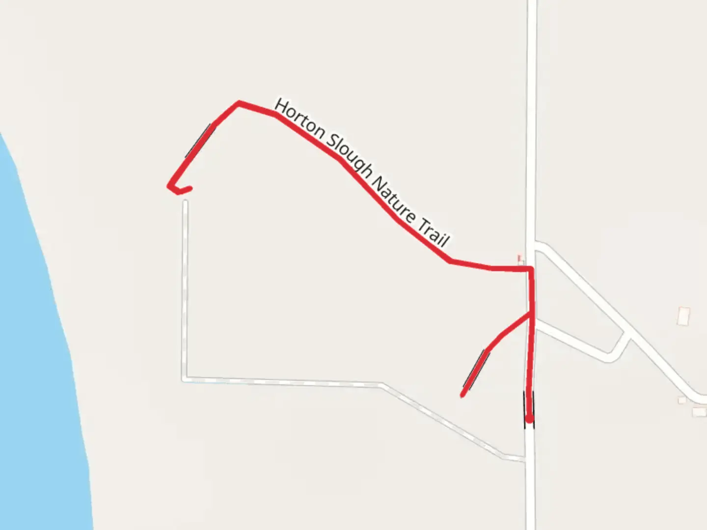 An image depicting the trail Horton Slough Nature Trail and its surrounding area.