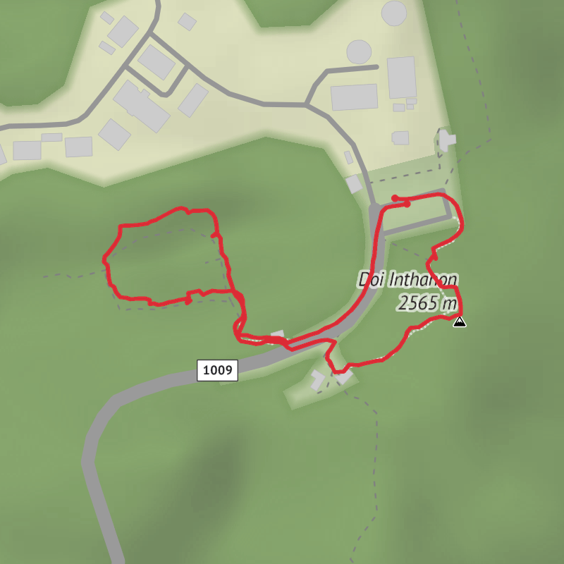 A map preview of the recording Chom Thong Hiking.