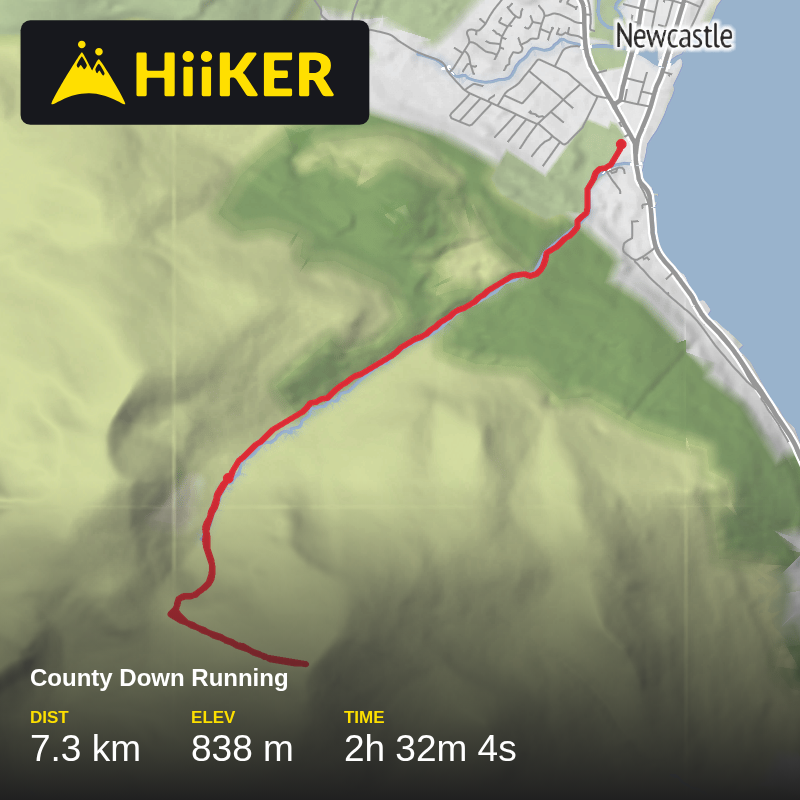 A map preview of the recording County Down Running.