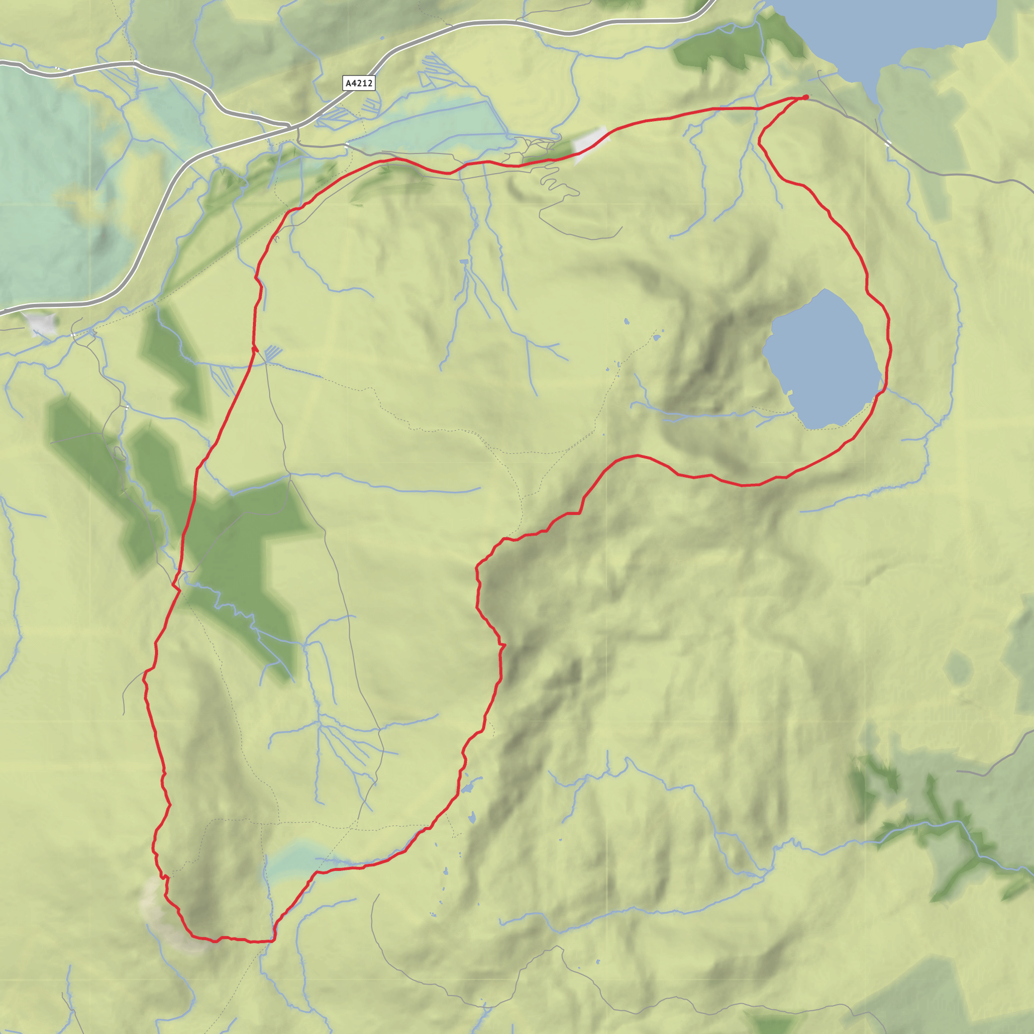 Arenig Fawr & Moel Llyfnant mobile static map