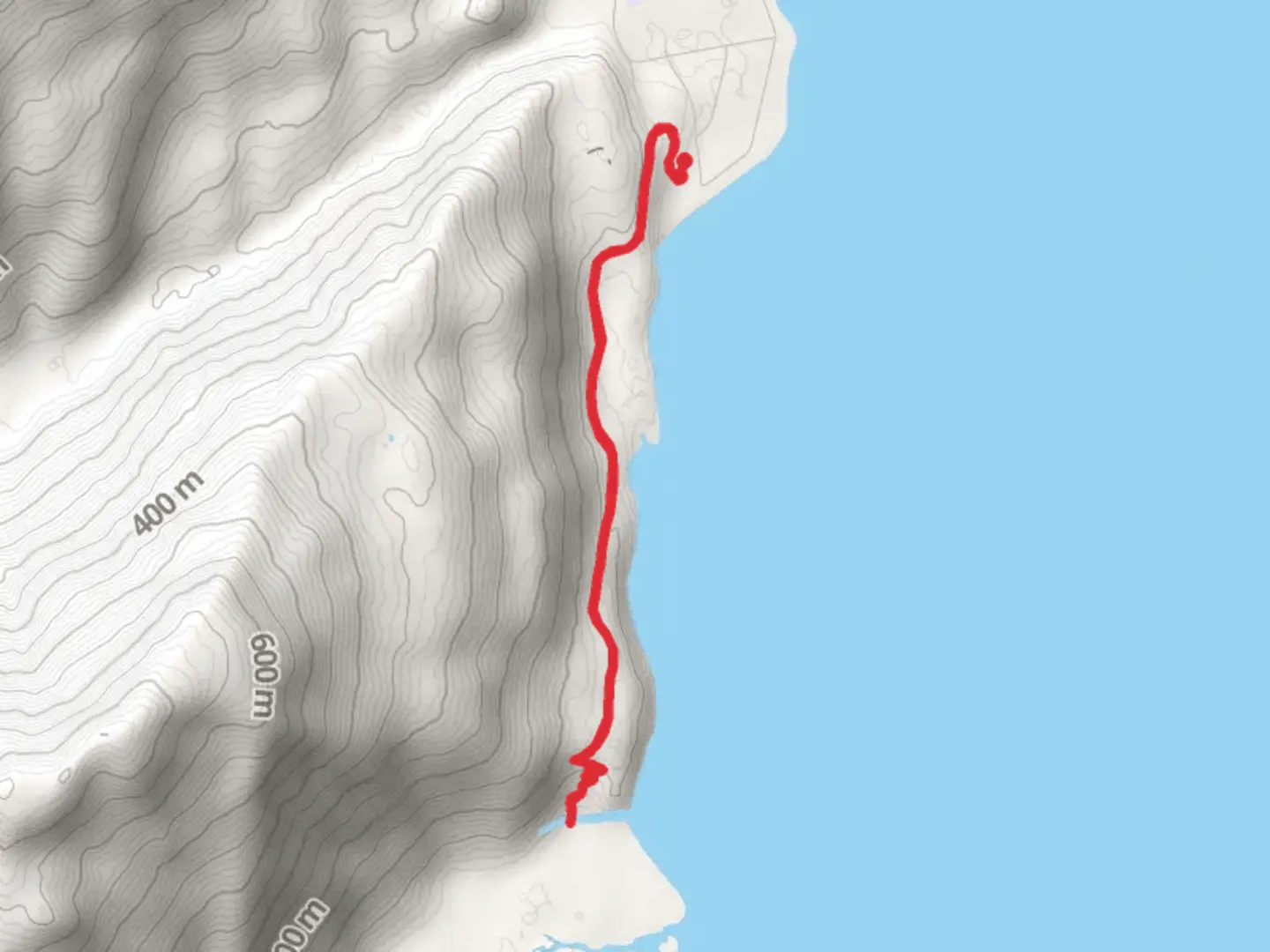 An image depicting the trail Caines Head - Tonsina Trail and its surrounding area.