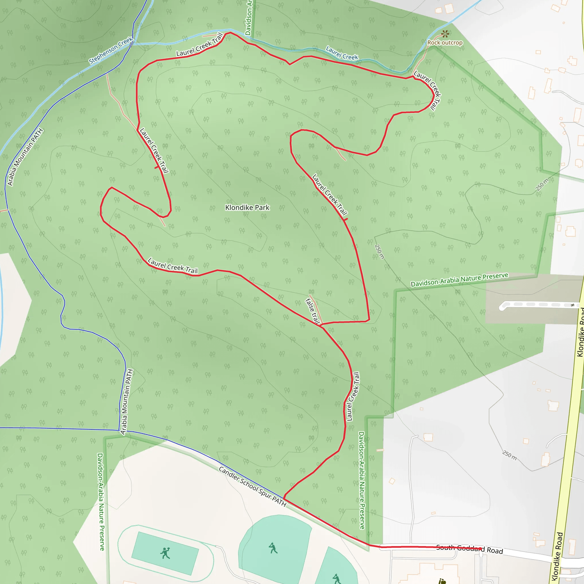 Laurel Creek Loop Trail mobile static map