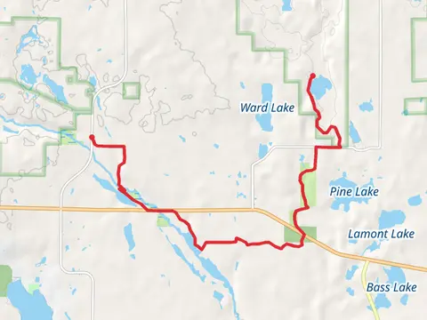 Straight River, Long Lake and Lane McKenzie Lake via IAN