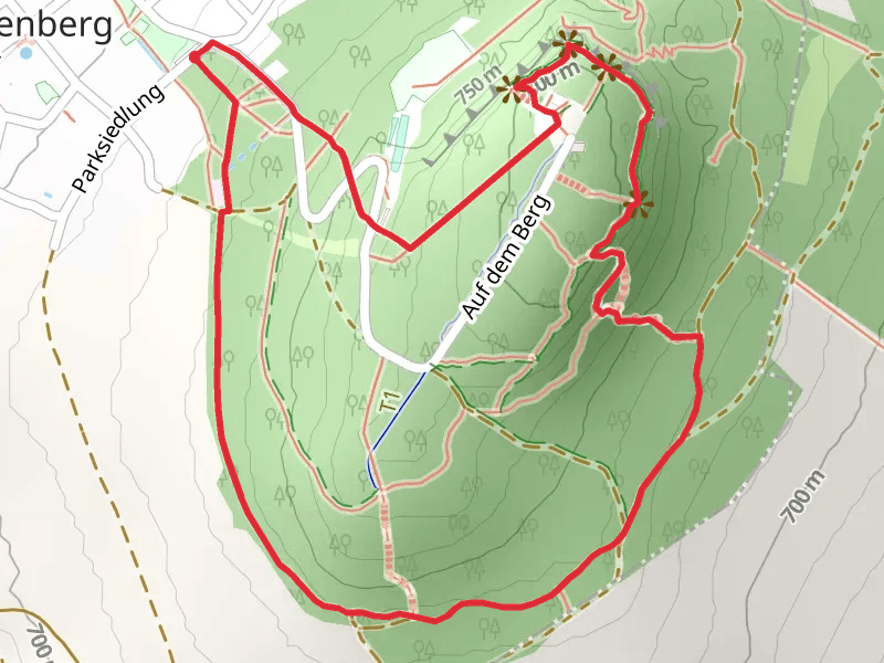 Morgensonne and Aussichtsturm Scheibenberg Loop via Unterer Bergrundgand