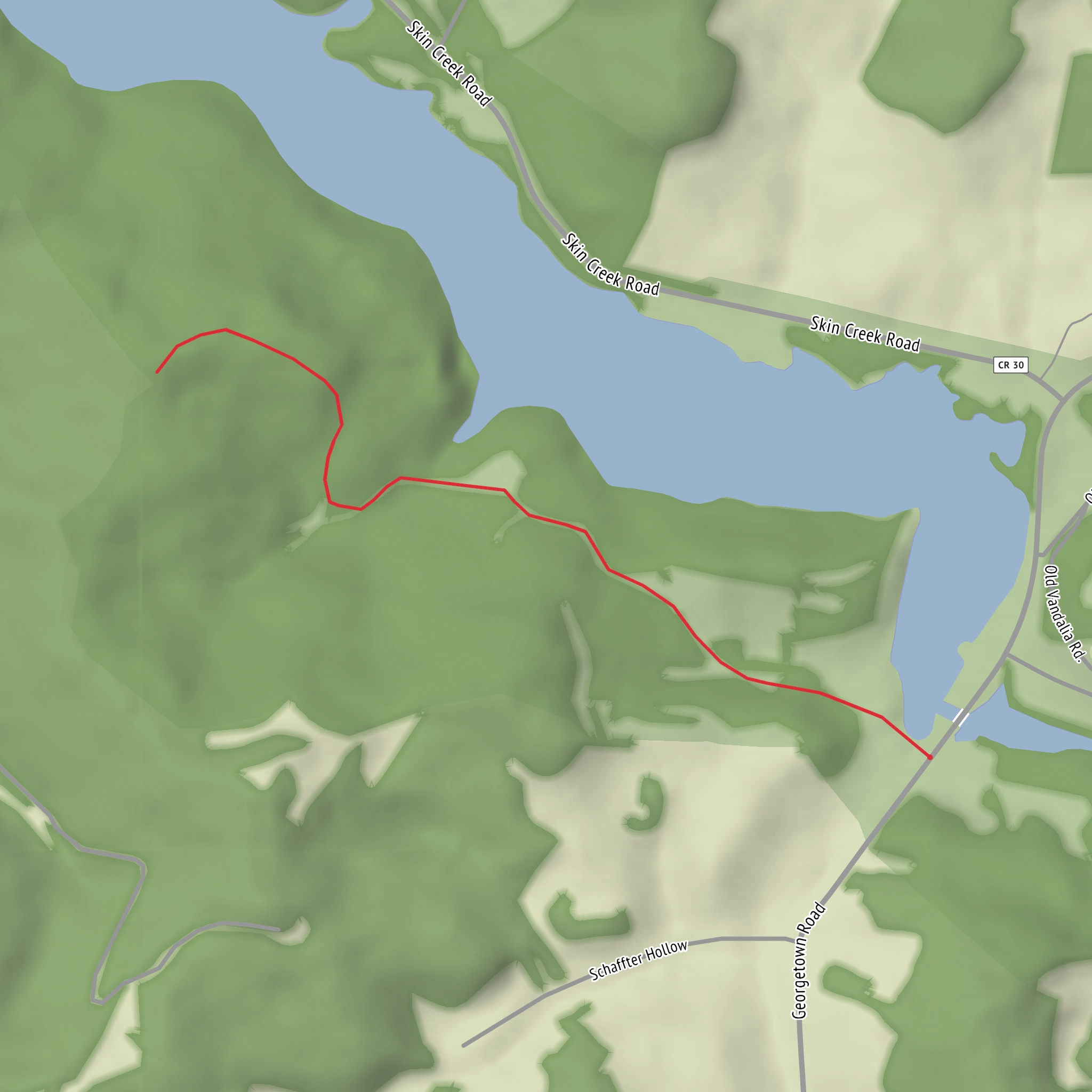 Park Hollow Road Trail mobile static map