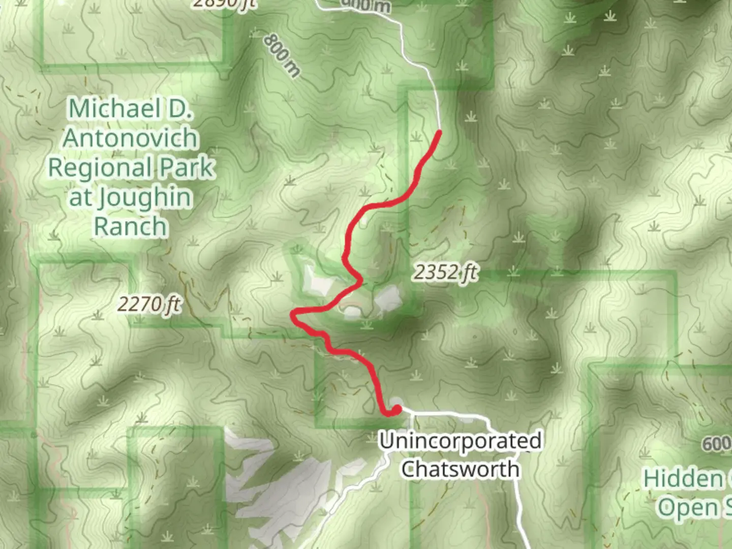 An image depicting the trail Oat Mountain Way and its surrounding area.