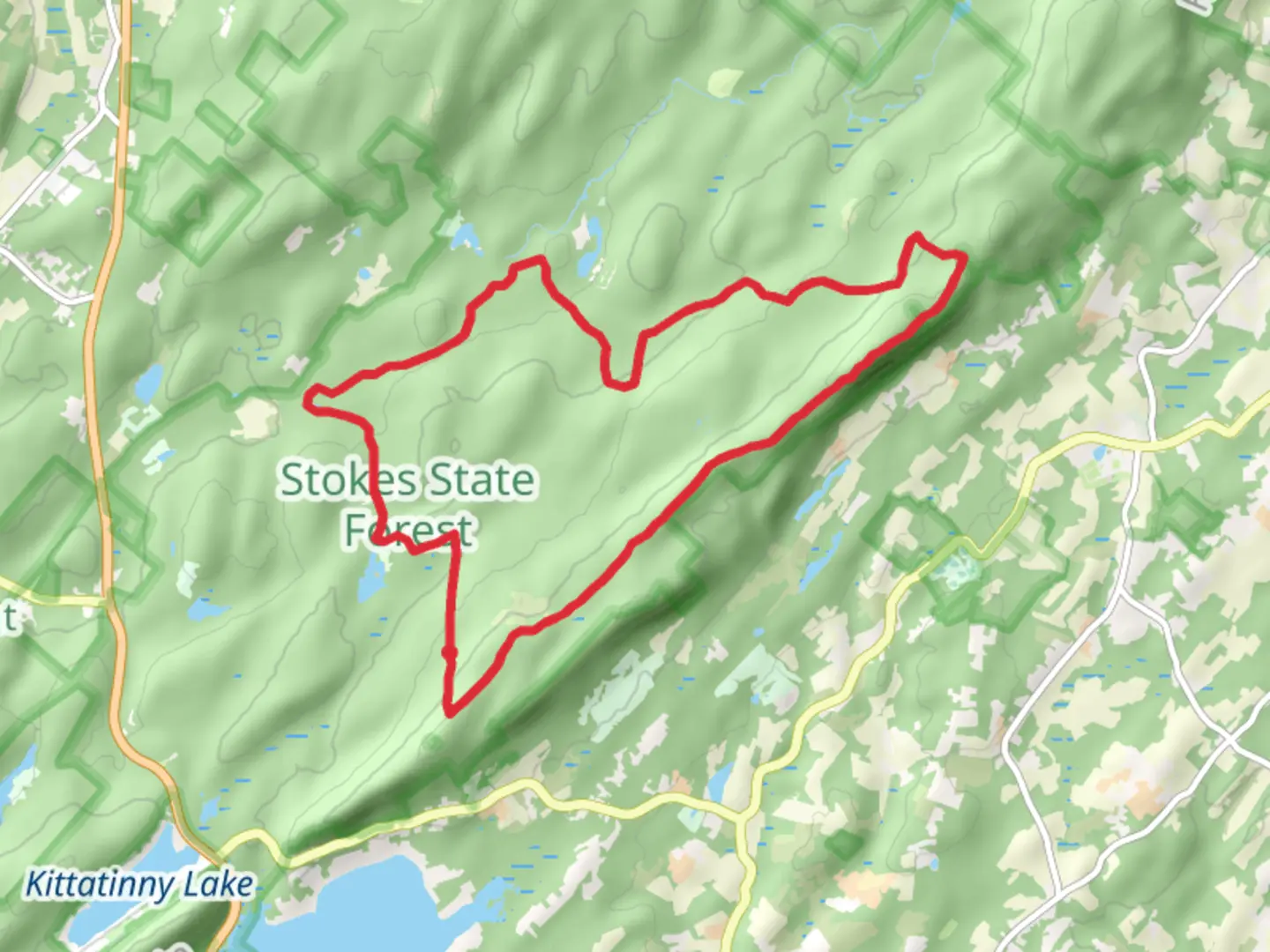 An image depicting the trail Appalachian, Blue Mountain and Tower Loop Trail and its surrounding area.