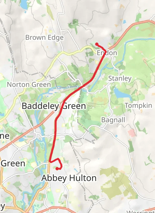 Staffordshire Moorlands Cycling mobile static map