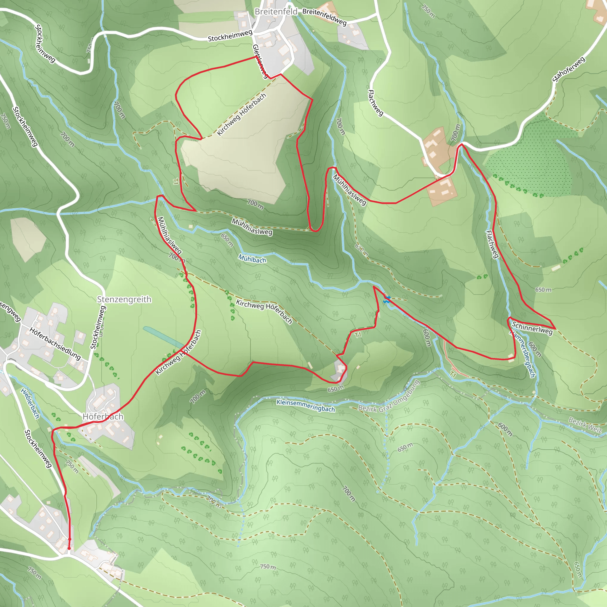 Stenzengreith Theme Trail mobile static map