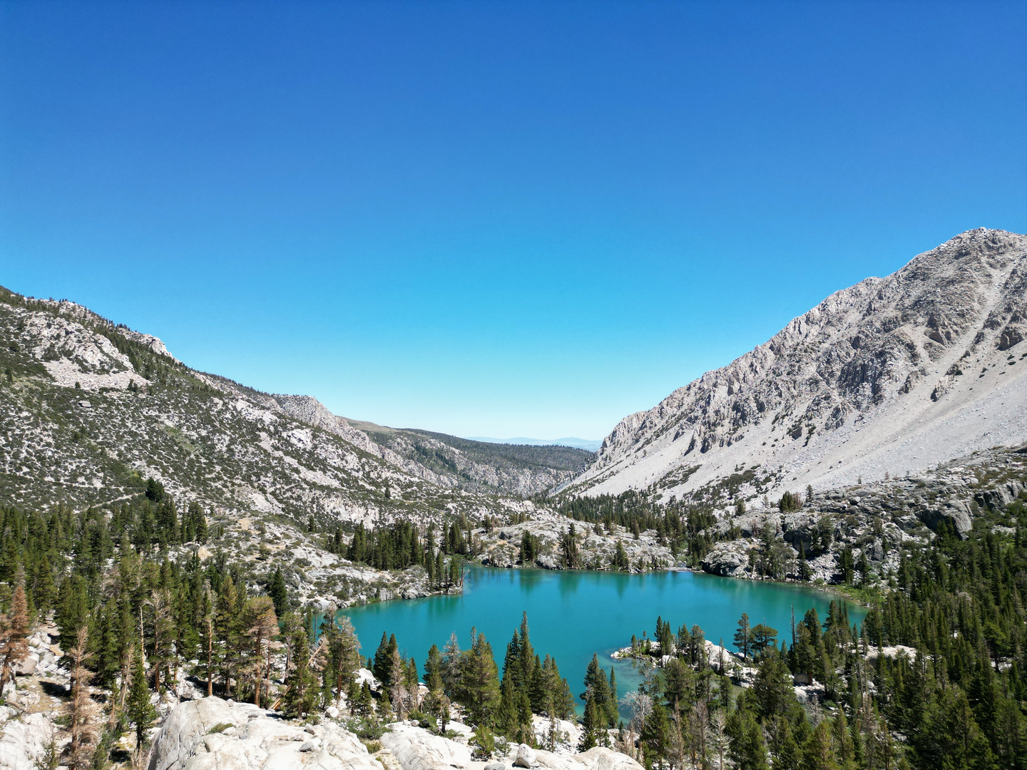 An image depicting the trail First and Second Lake and its surrounding area.