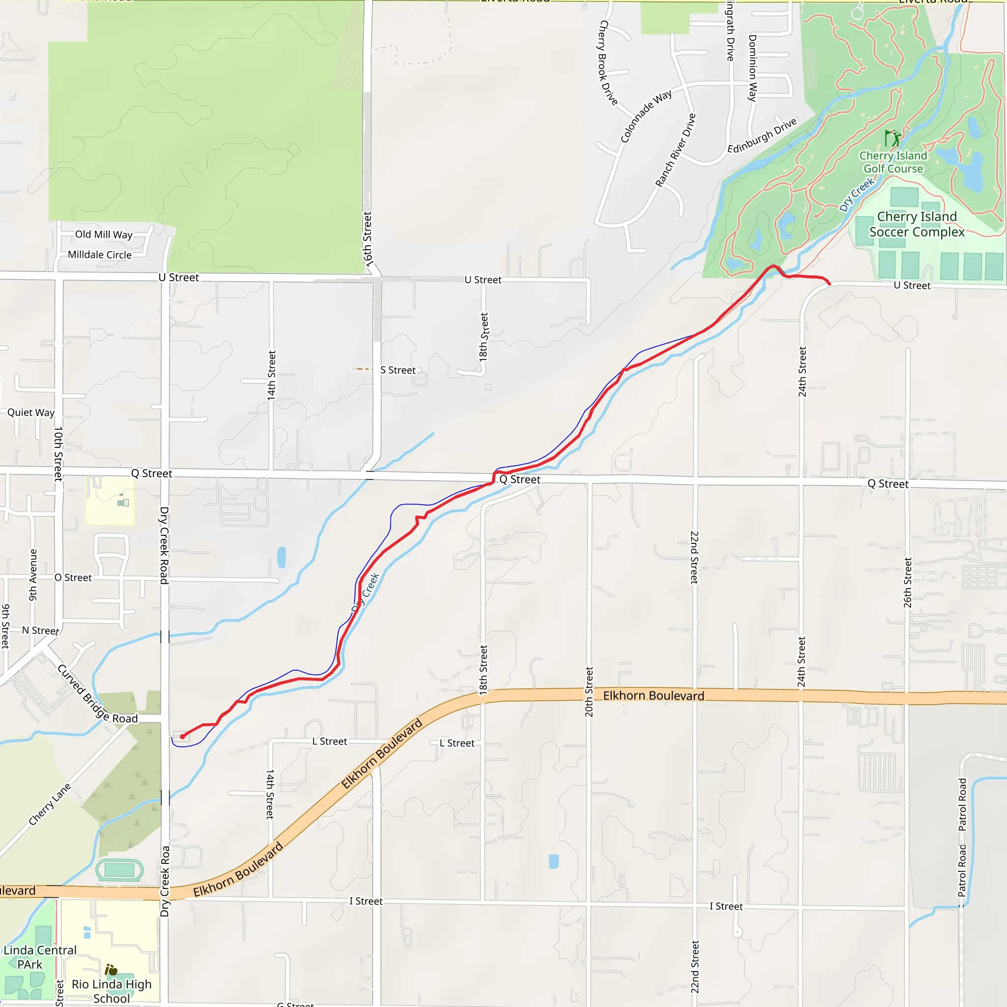 Dry Creek Walk mobile static map