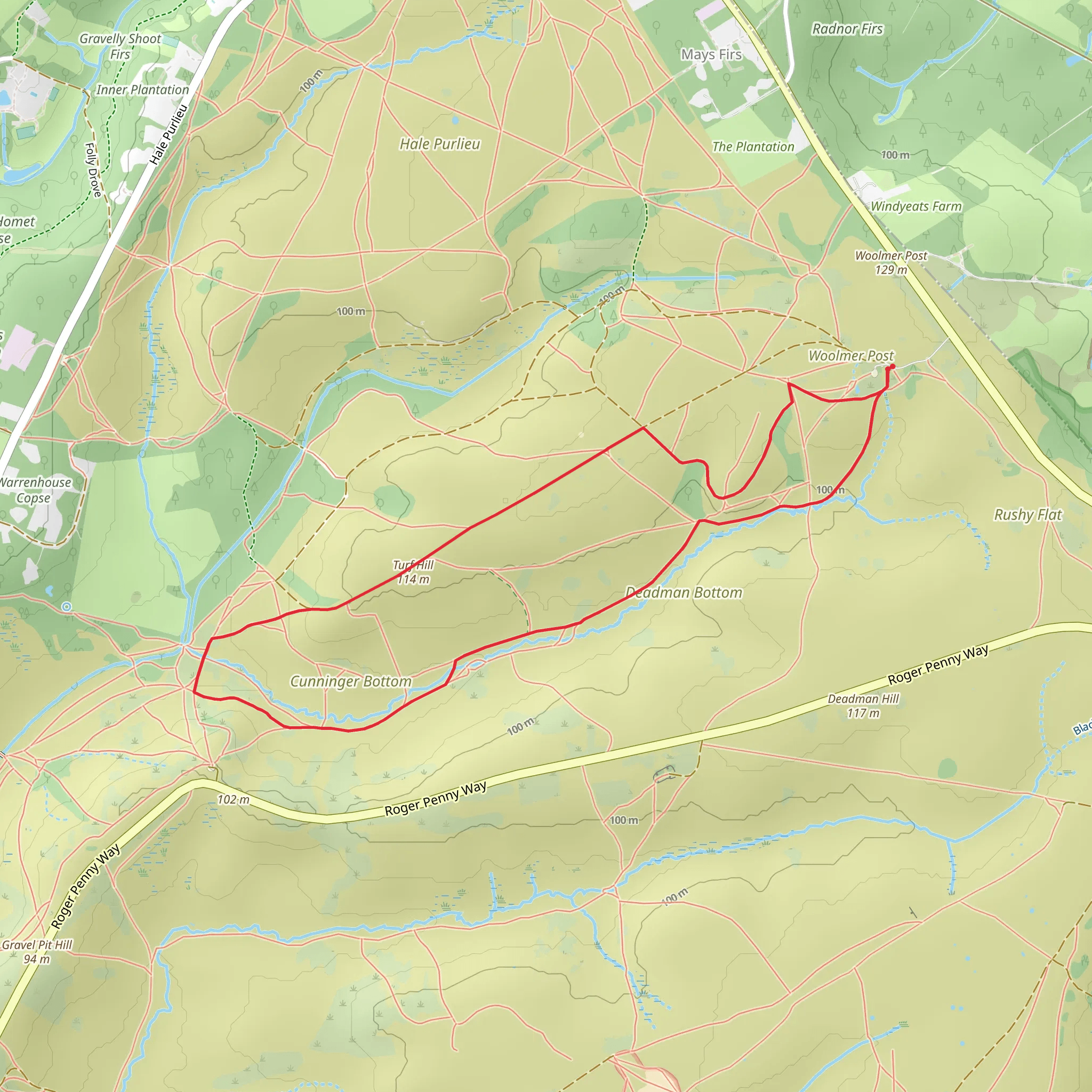 Turf Hill Loop mobile static map